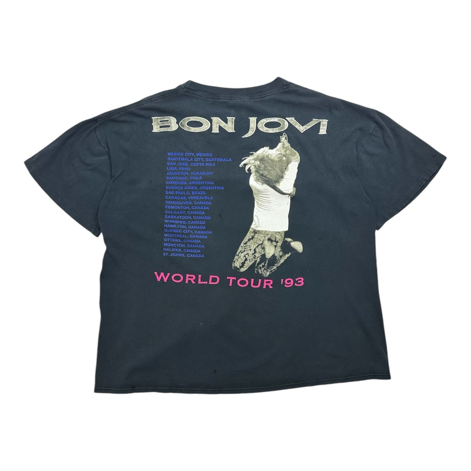 1993 Bon Jovi World Tour Tee Black