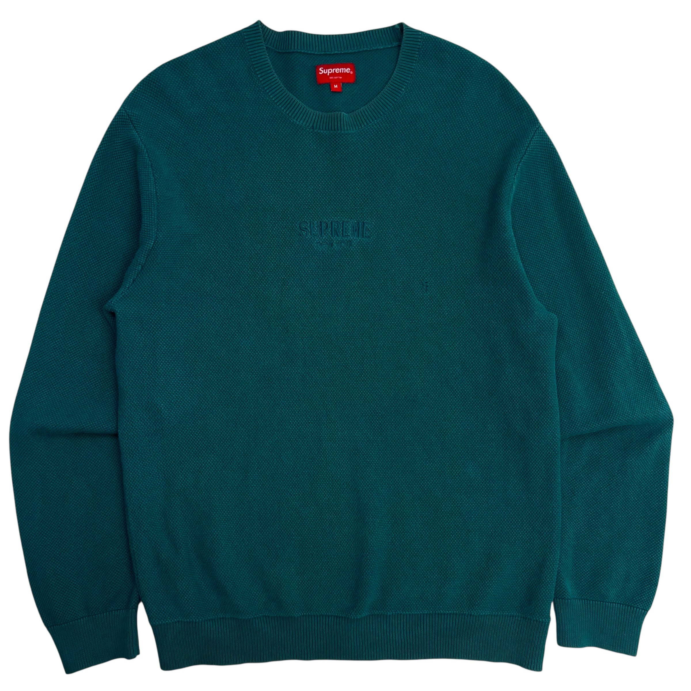 Supreme Waffle Knit Sweater Dark Teal