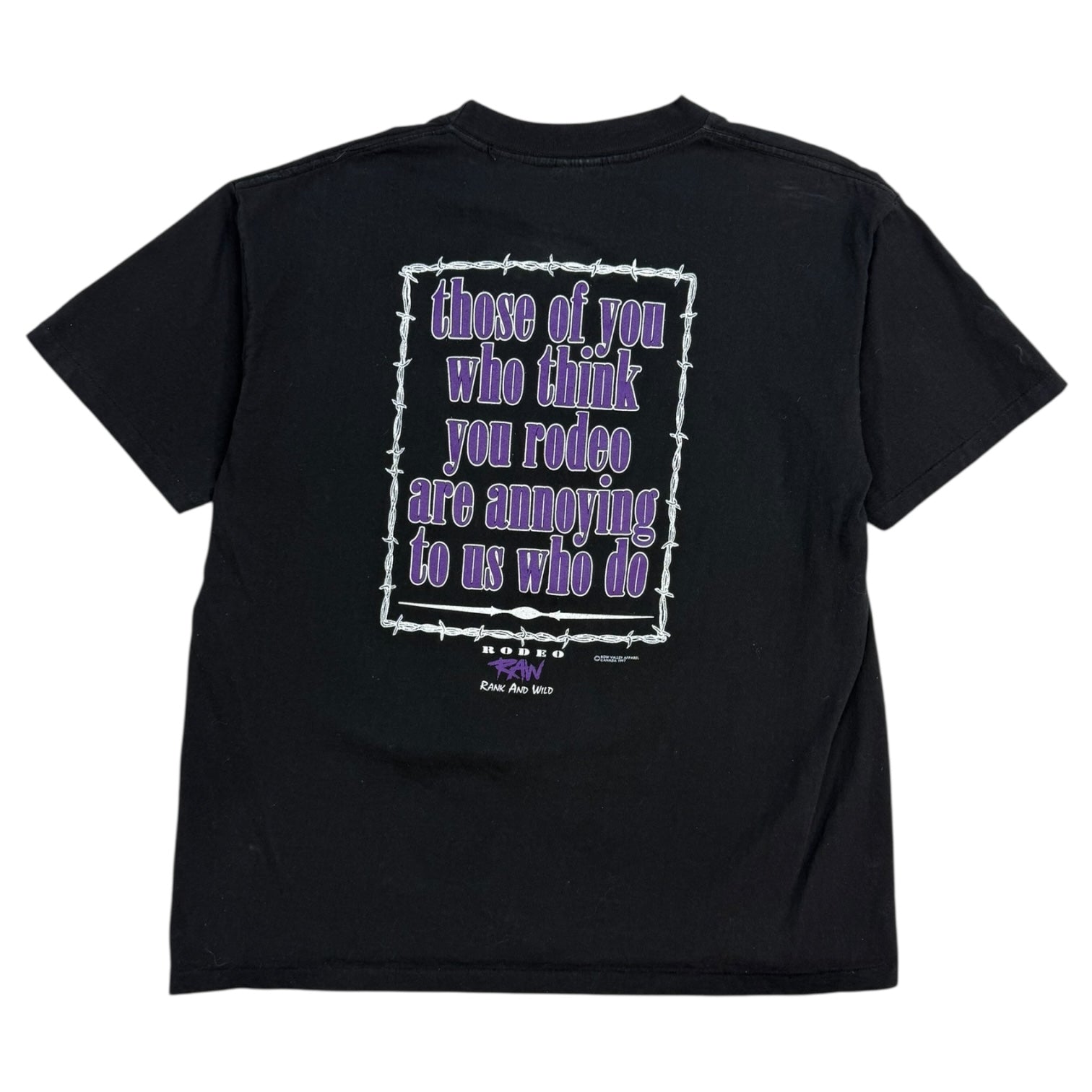 Vintage Raw Rodeo T-Shirt Black