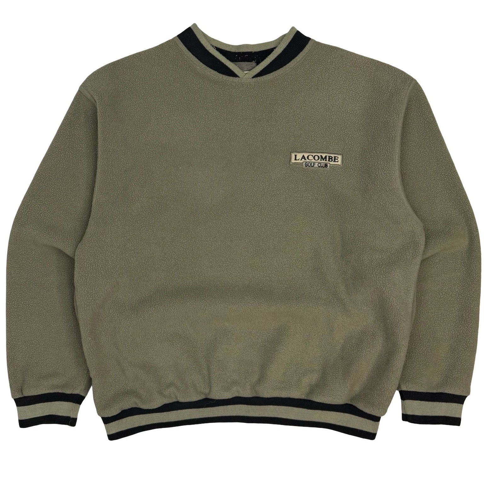 Vintage Lacombe Golf Club Fleece Crewneck Olive