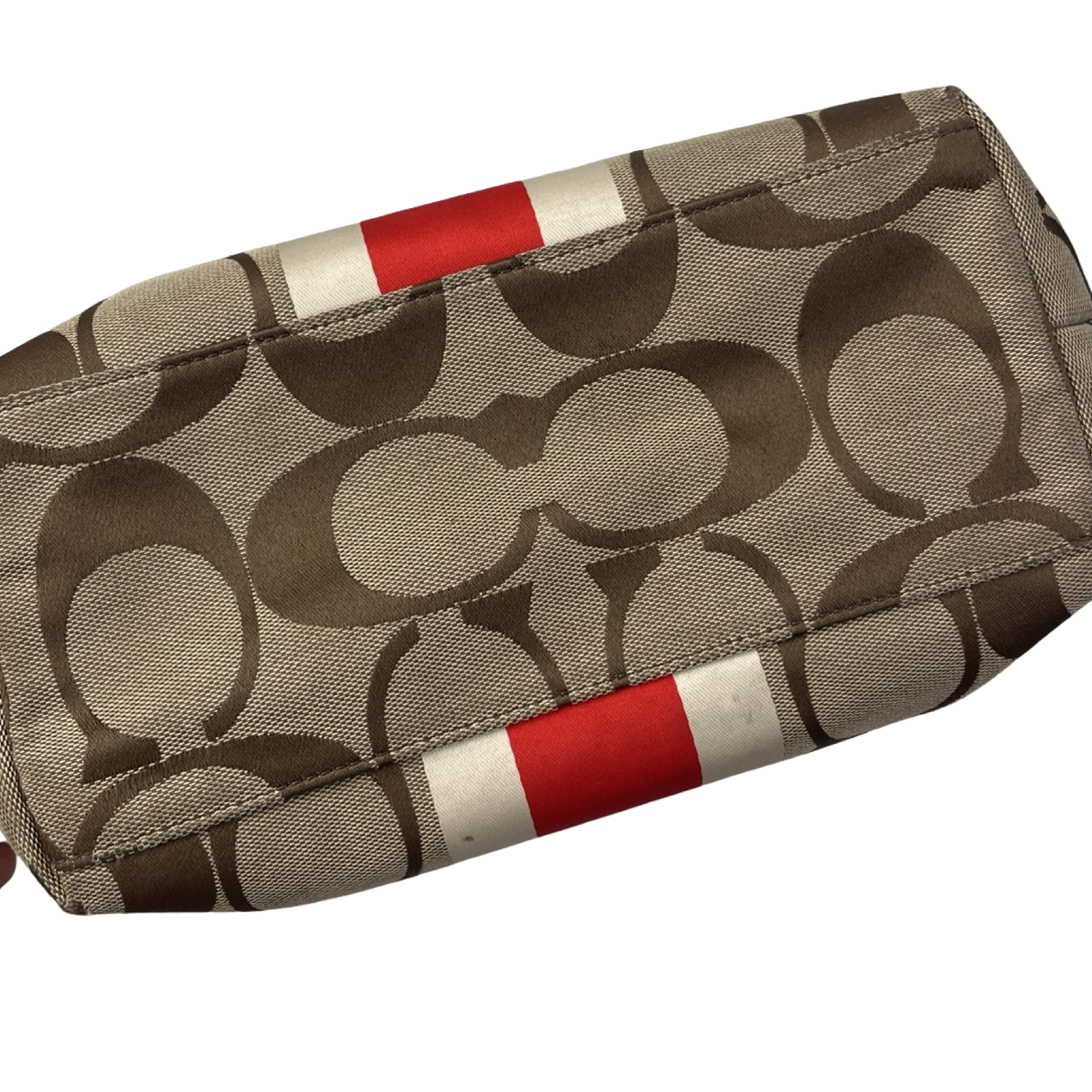 (W) Y2K Coach Hamptons Signature Stripe Bag