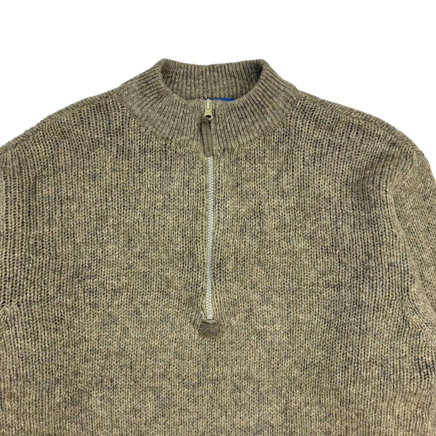 Vintage Pendleton Wool Quarter Zip Sweater Biege