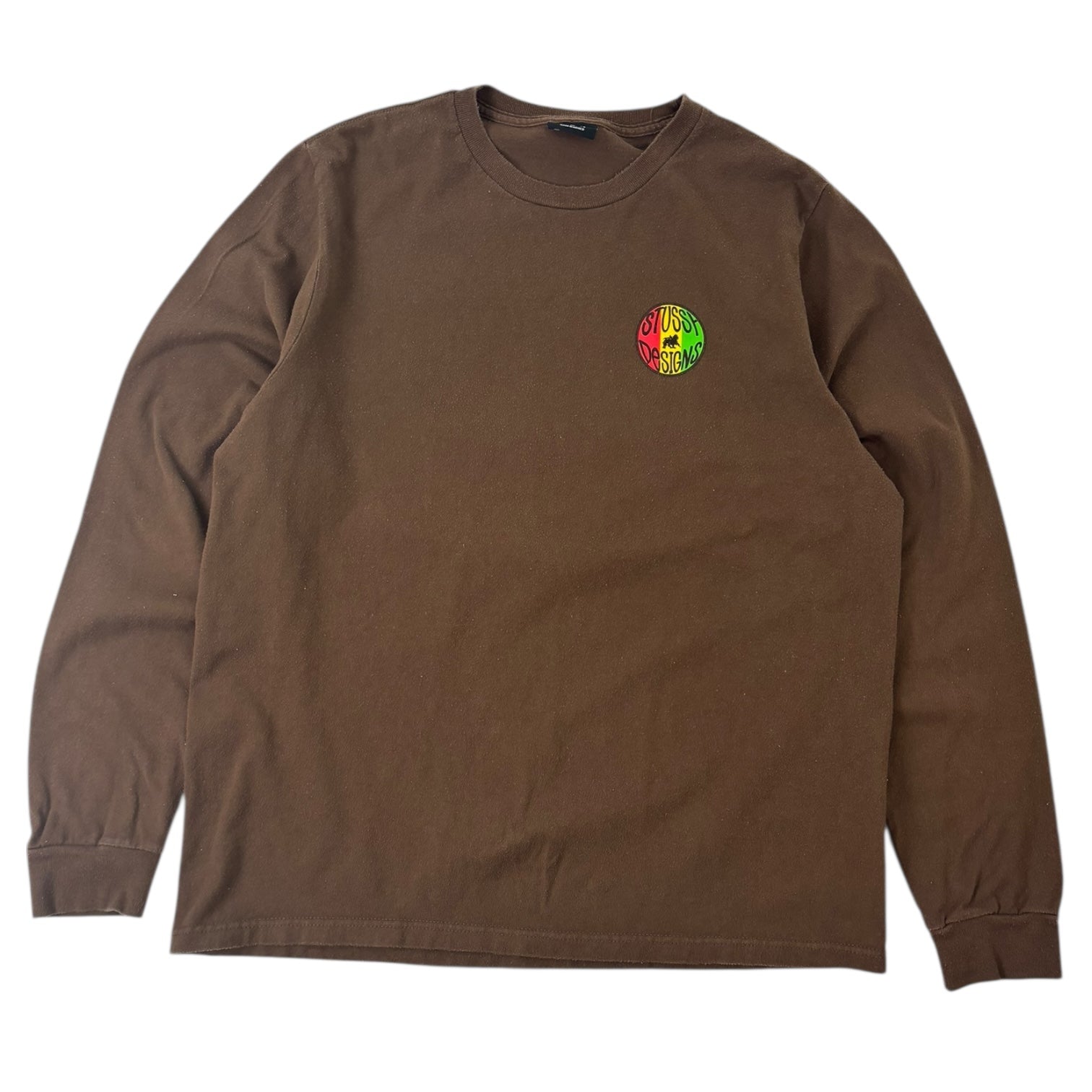 Stussy Rasta Bubble Long Sleeve T-Shirt Brown