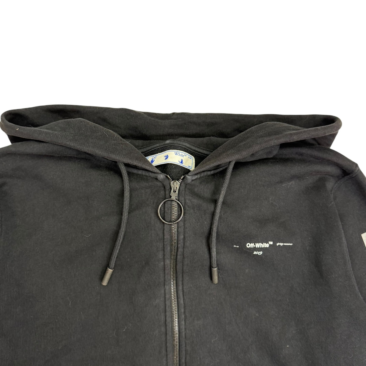 Off-White Impressionism Arrows Zip Up Hoodie Black