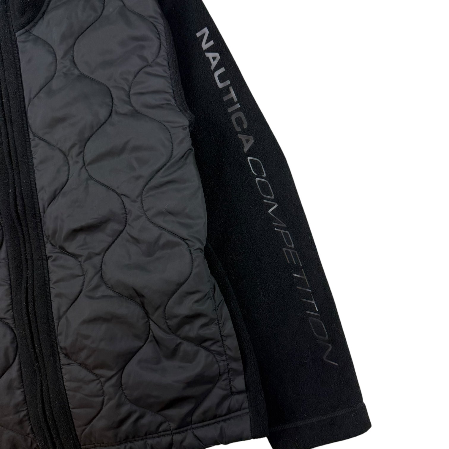 Vintage Nautica Competition Quilted Fleece Black