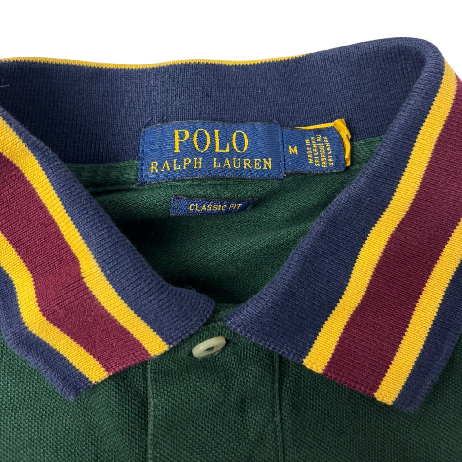 Vintage Polo Ralph Lauren Big Pony Tri-Colour Green