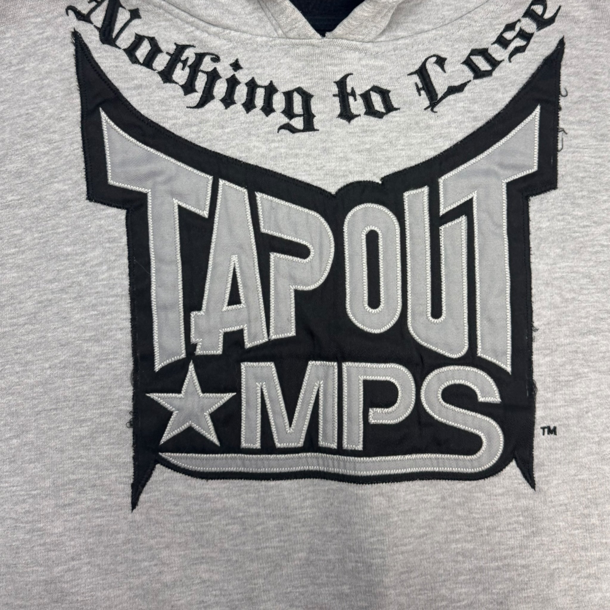 Y2K Tapout Embroidered Mall Goth Thermal Hood Hoodie