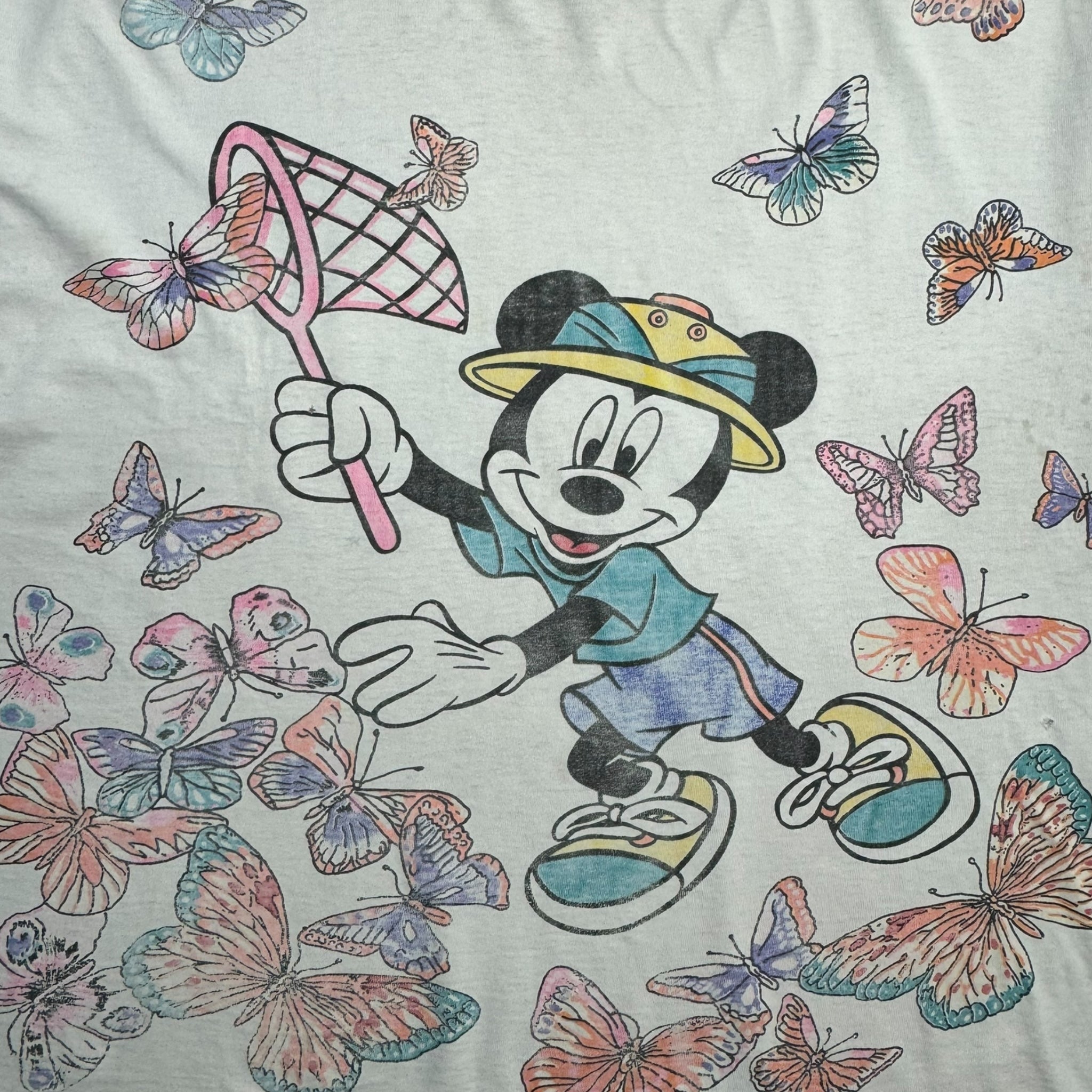 Vintage Mickey Mouse Buttefly Catcher T-Shirt