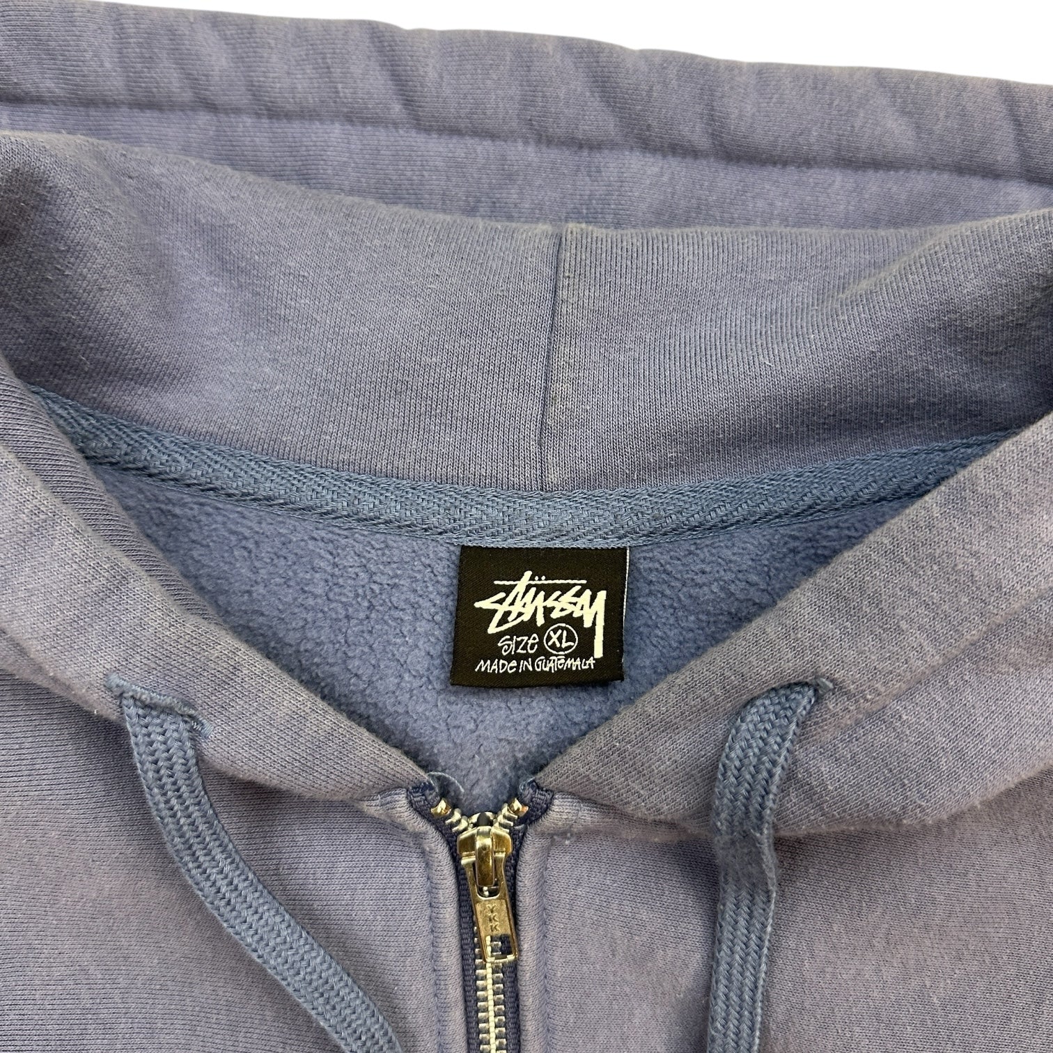 Stussy London Chapter Stock Logo Zip Up Hoodie Blue