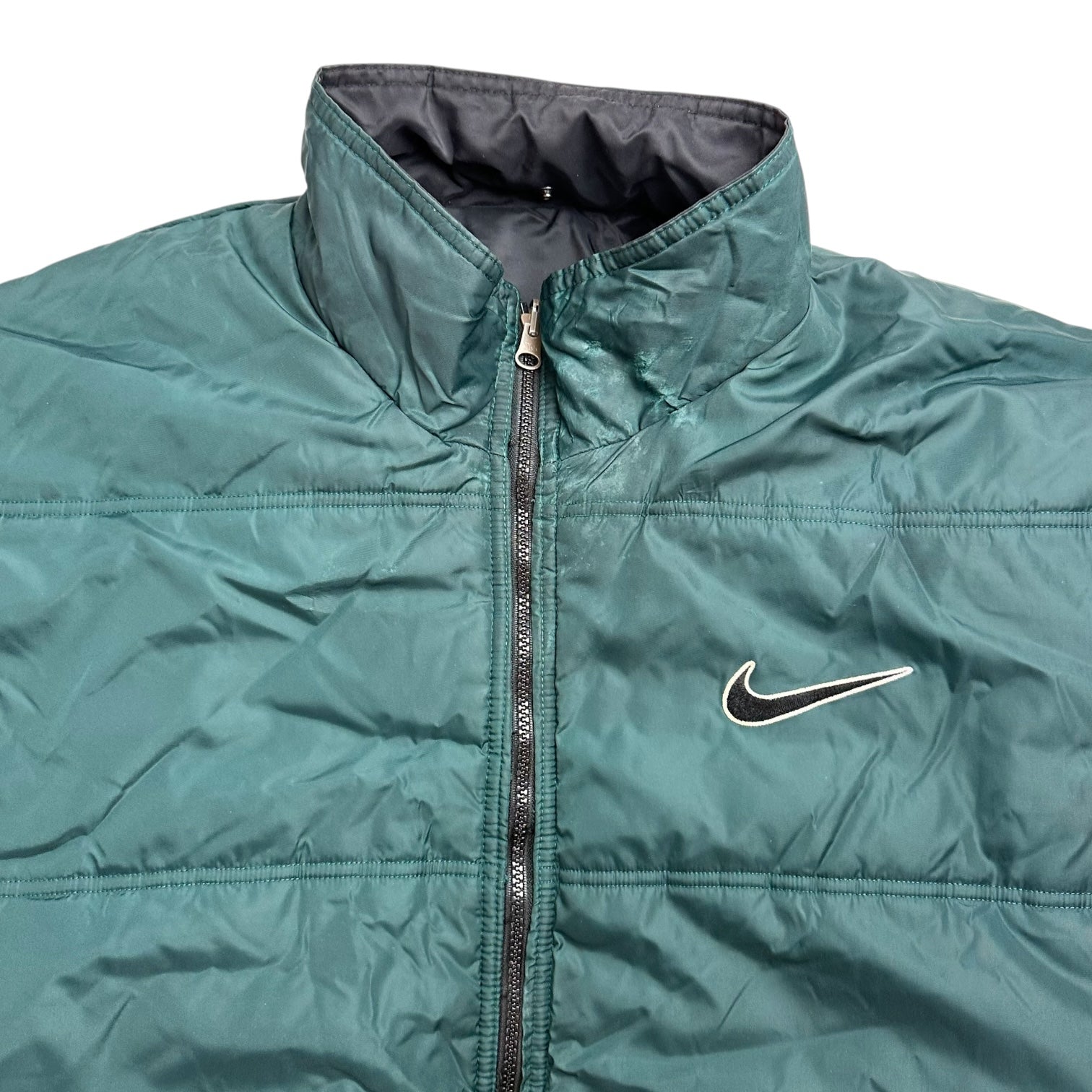 Vintage Nike Reversible Puffer Jacket Black/Green