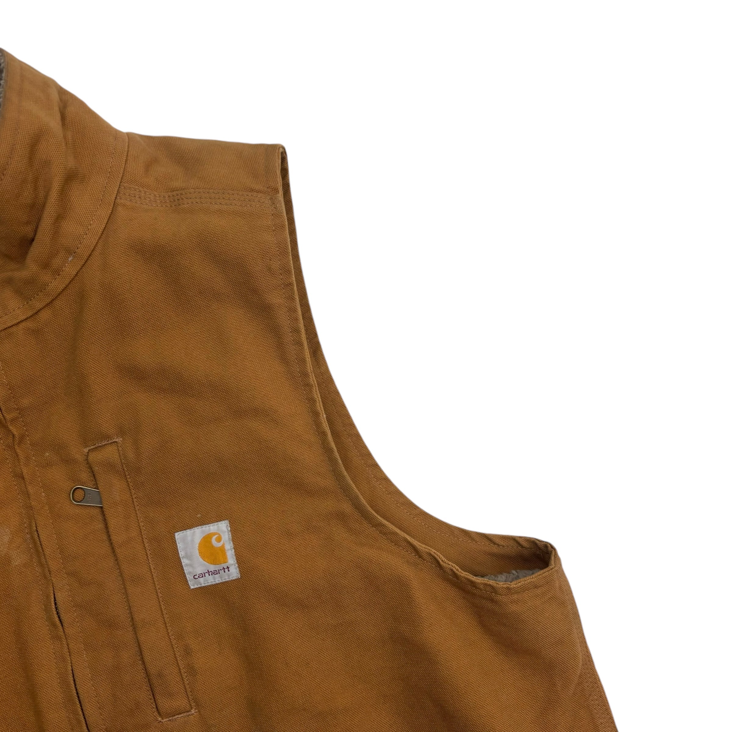 Carhartt Sherpa Lined Canvas Vest Tan