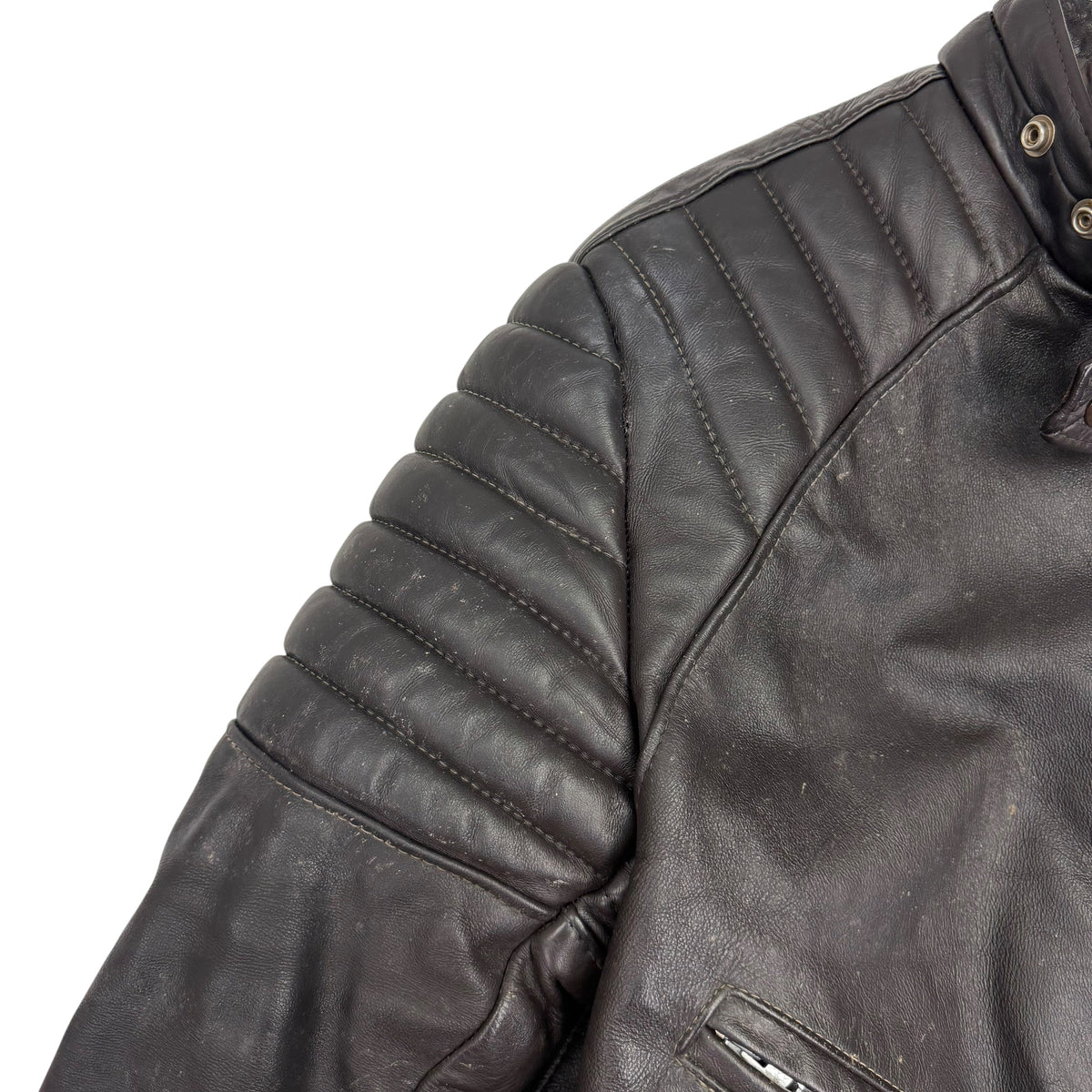 Vintage Brimaco Leather Motorcycle Jacket Black