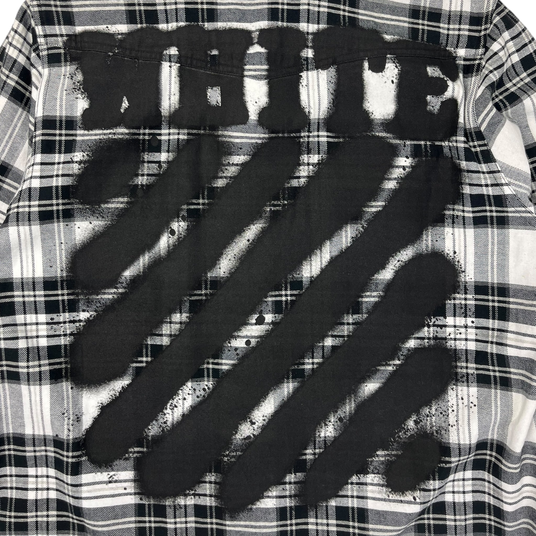 Off-White Spraypaint Flannel Black/White