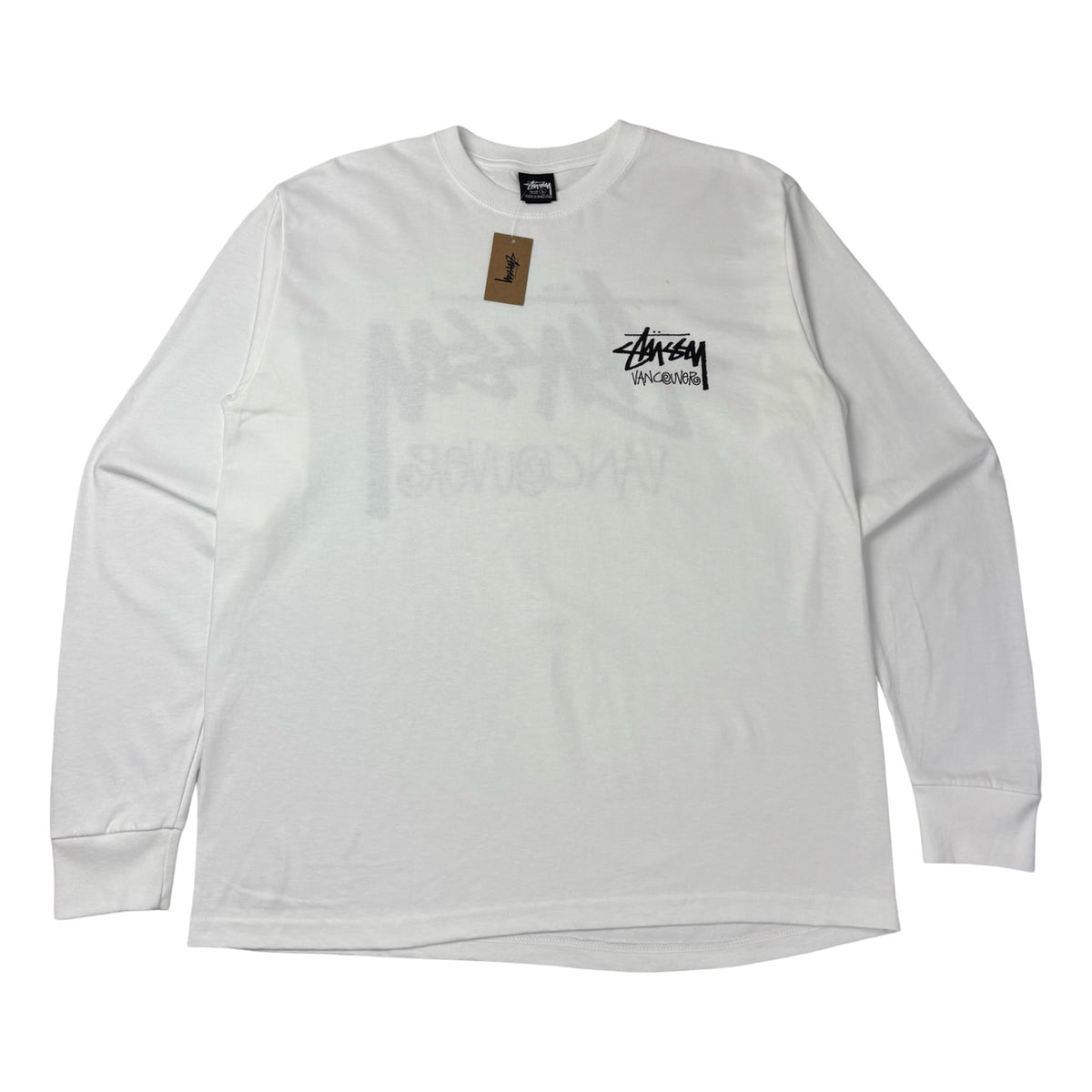 Stussy Stock Vancouver L/S Tee White