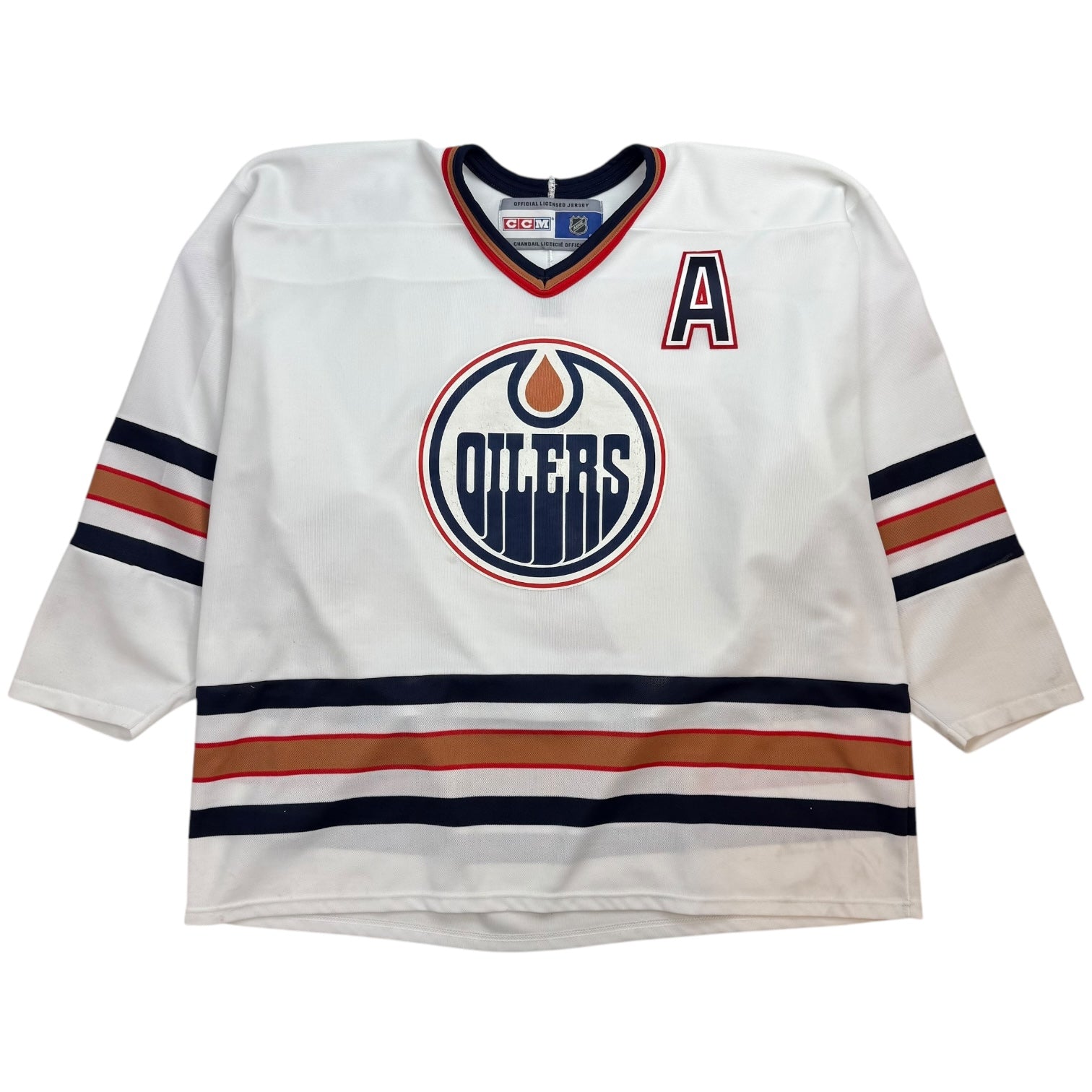 Vintage CCM Edmonton Oilers Away Jersey White