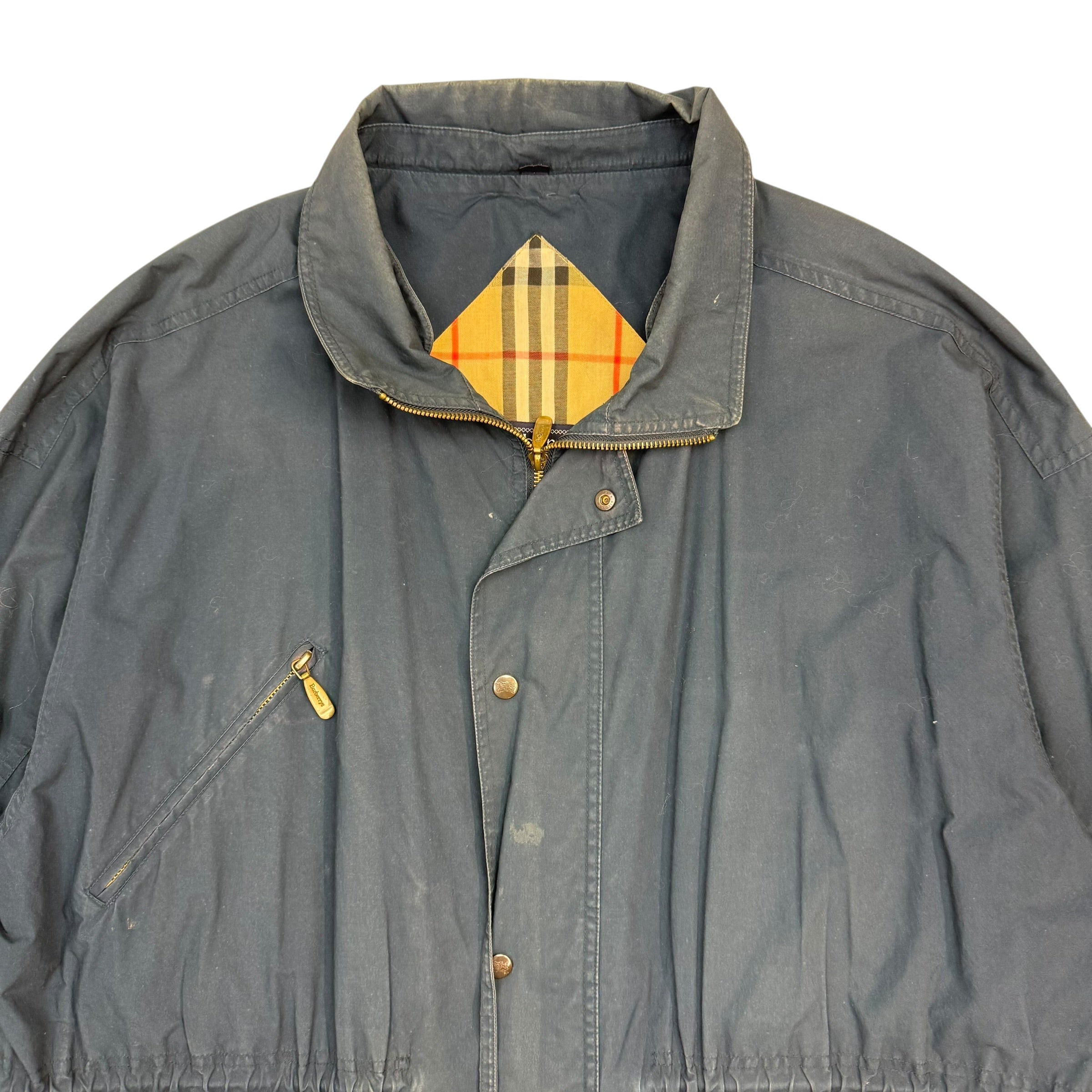Vintage Burberrys Of London Long Jacket Navy Blue