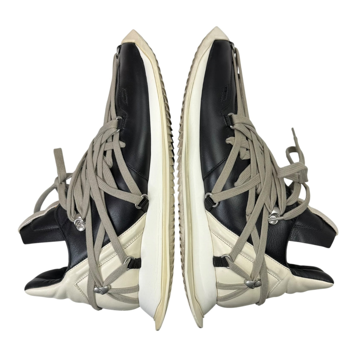 Rick Owens Geth Megalace Runner Black/Milk (Used)
