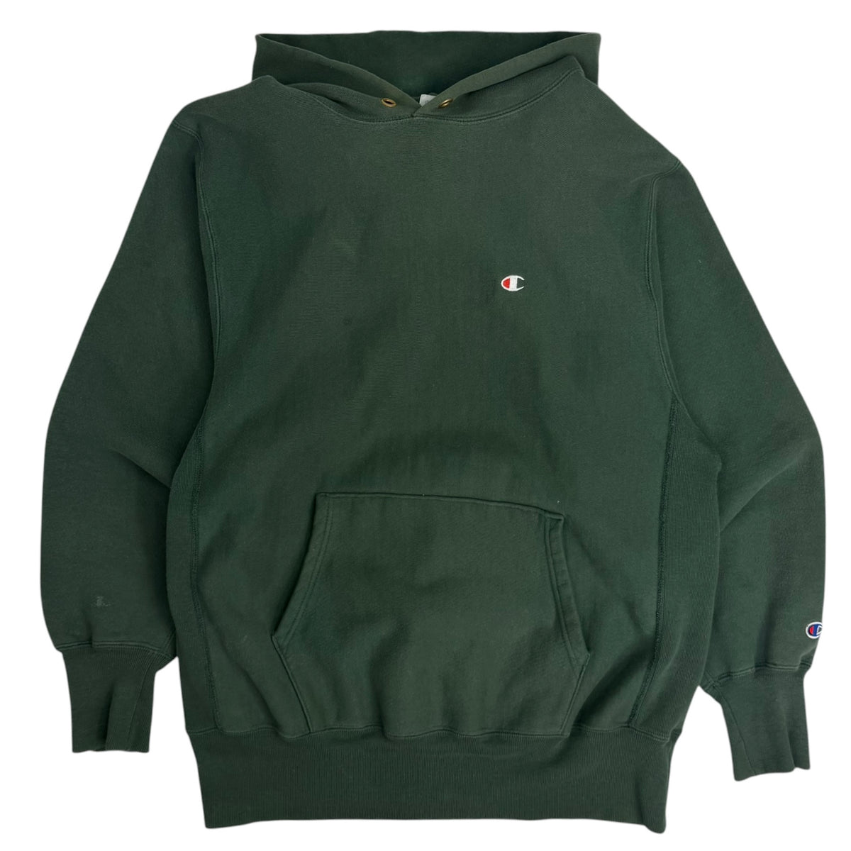 Vintage Champion Reverse Weave Hoodie Faded Green