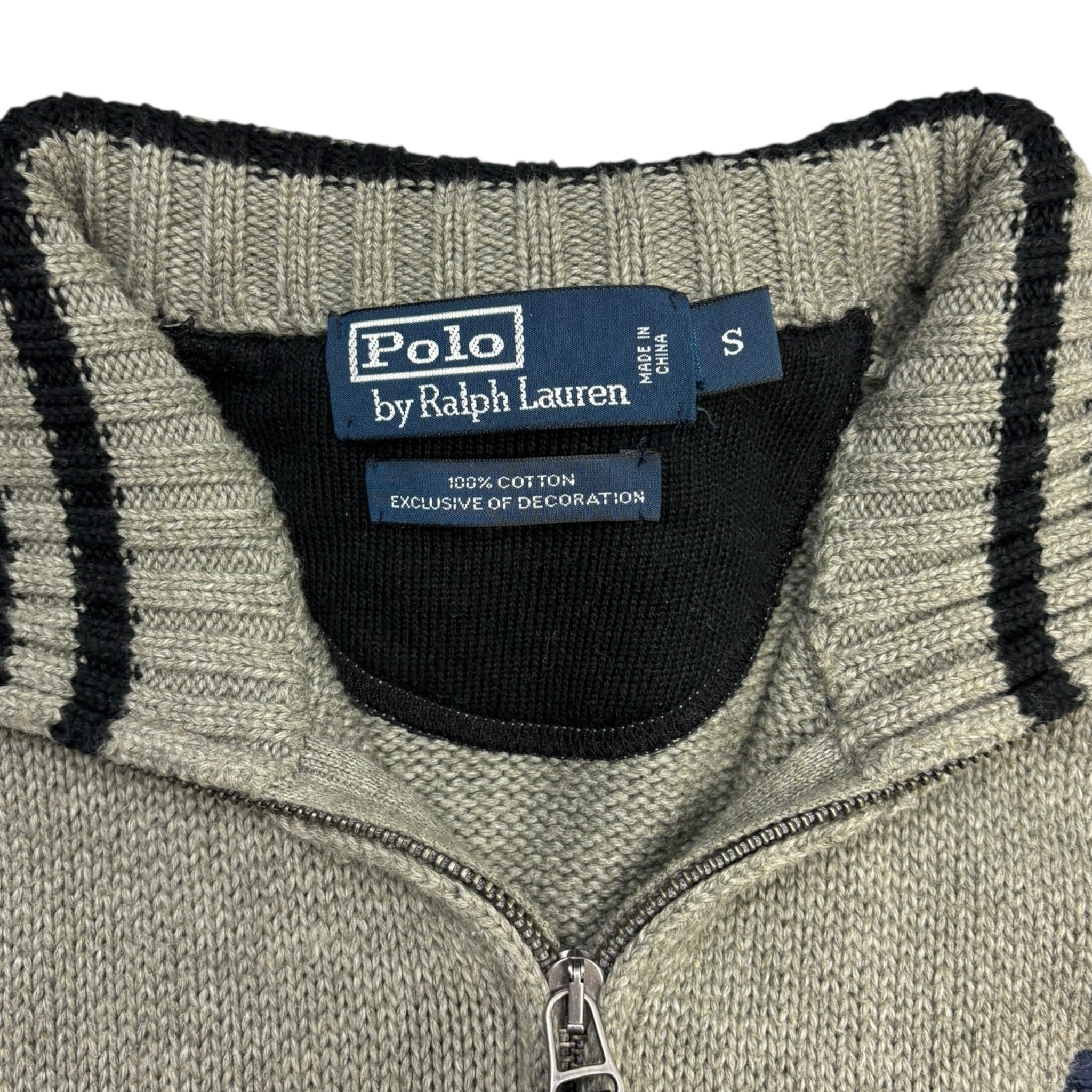 Vintage Polo Ralph Lauren Knit Full-Zip Big Pony