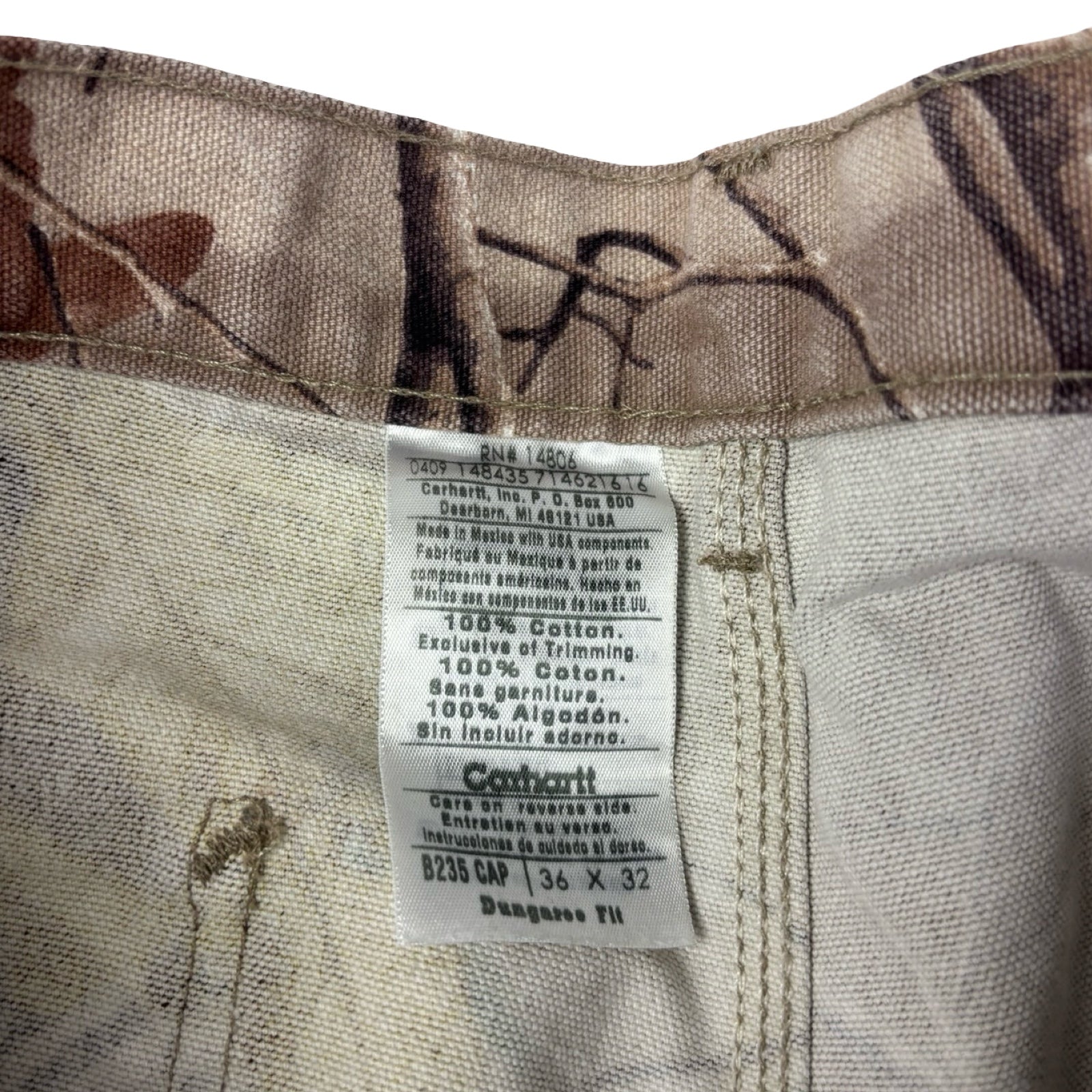 Vintage Carhartt Carpenter Pant Real Tree