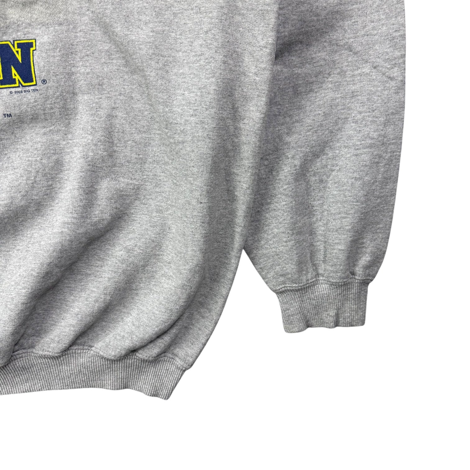 2003 Michigan Wolverines Big Ten Championship Crewneck Grey