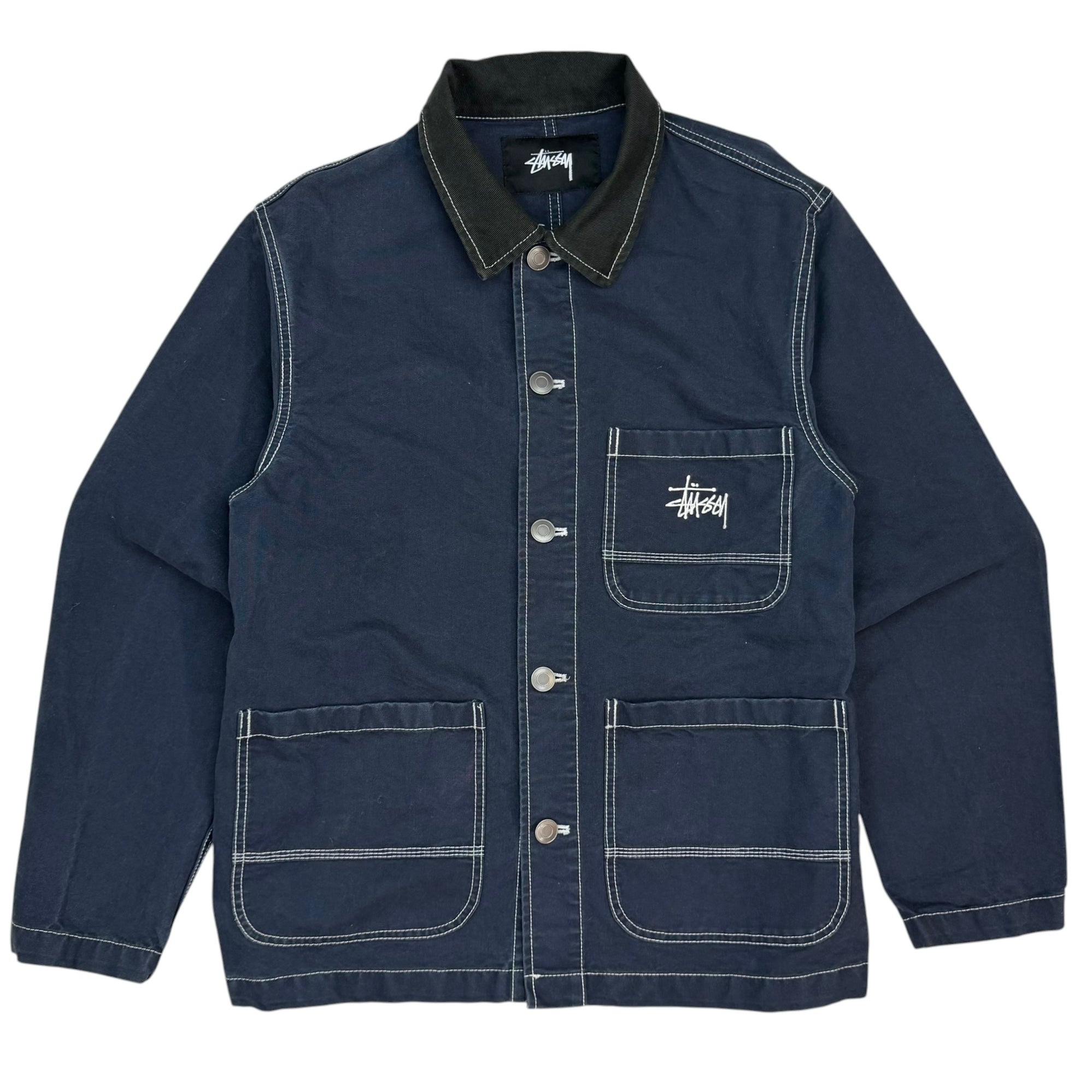 Stussy Brushed Moleskin Chore Jacket Navy