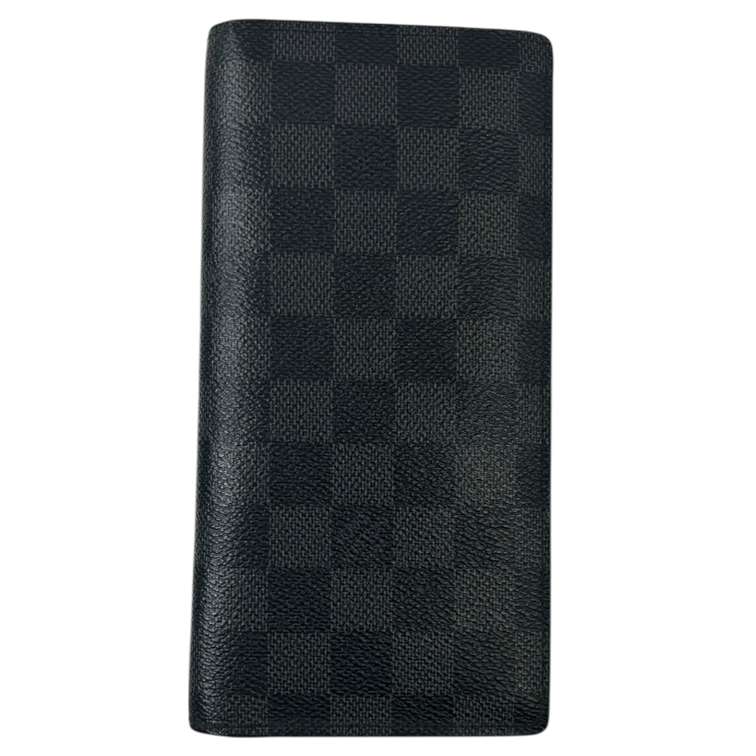 Louis Vuitton Leather Brazza Wallet Damier Graphite Canvas