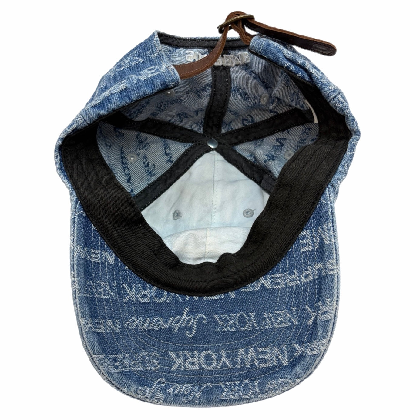 Supreme FW22 Multi Type Jacquard Denim 6 Panel Hat