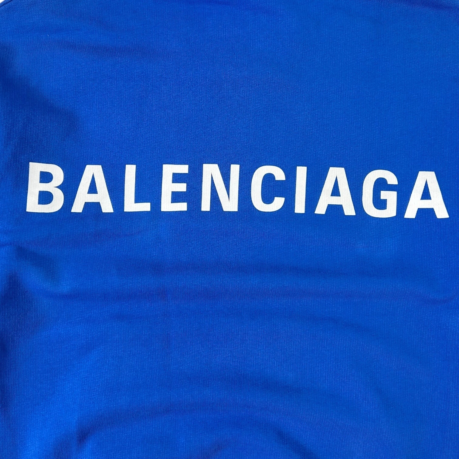 Balenciaga Back Logo Hoodie Blue