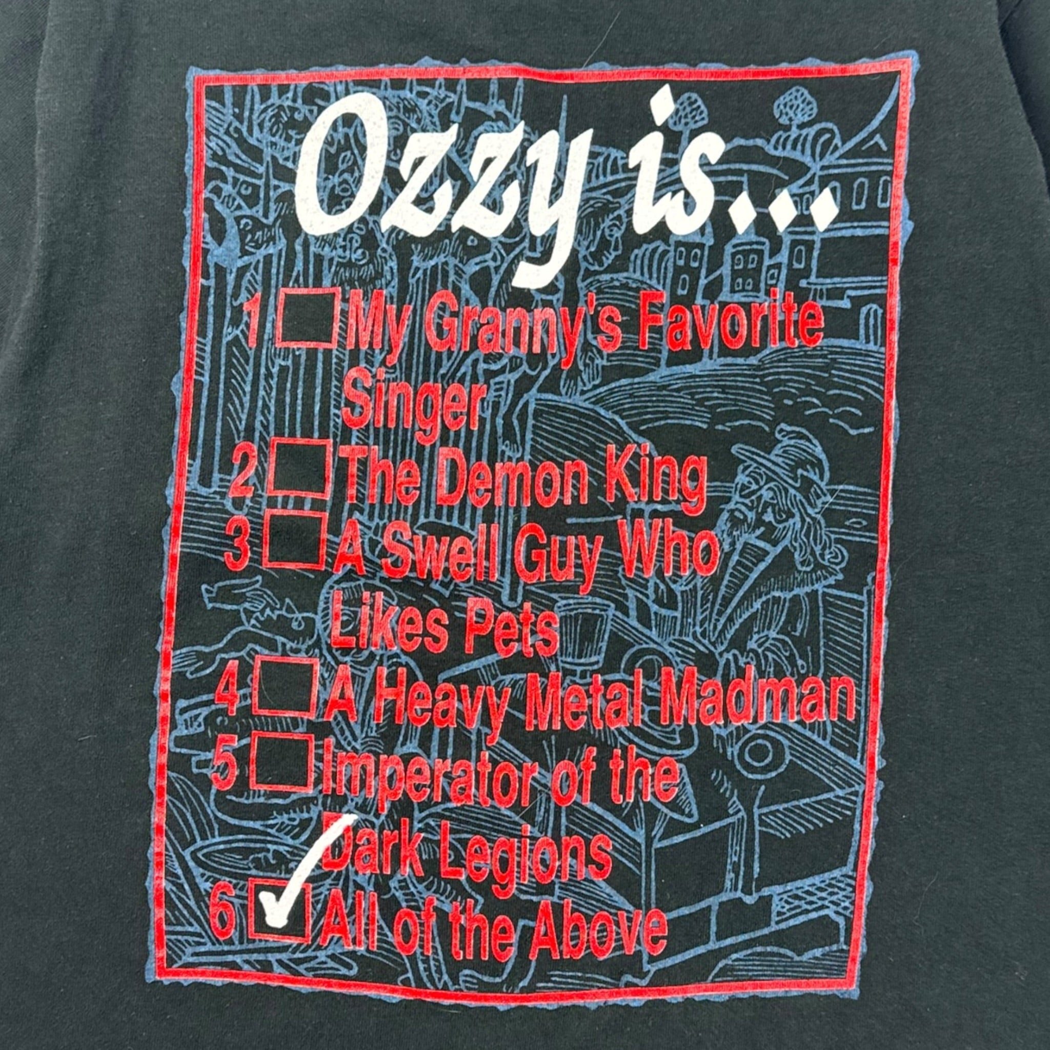 1988 Ozzy Osbourne ‘ No Rest For The Wicked’ “Ozzy Is…” Band T-Shirt