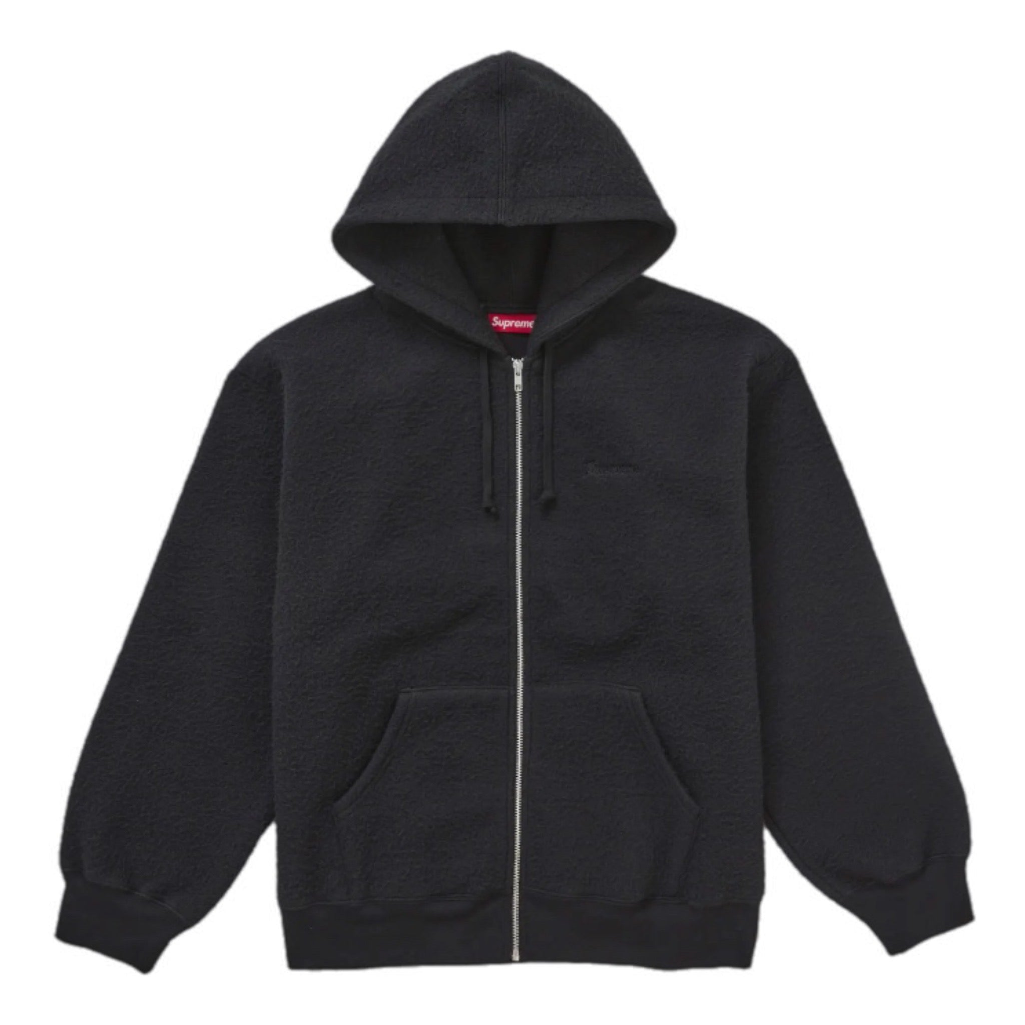 Supreme Pilled Zip-Up Hoodie Black