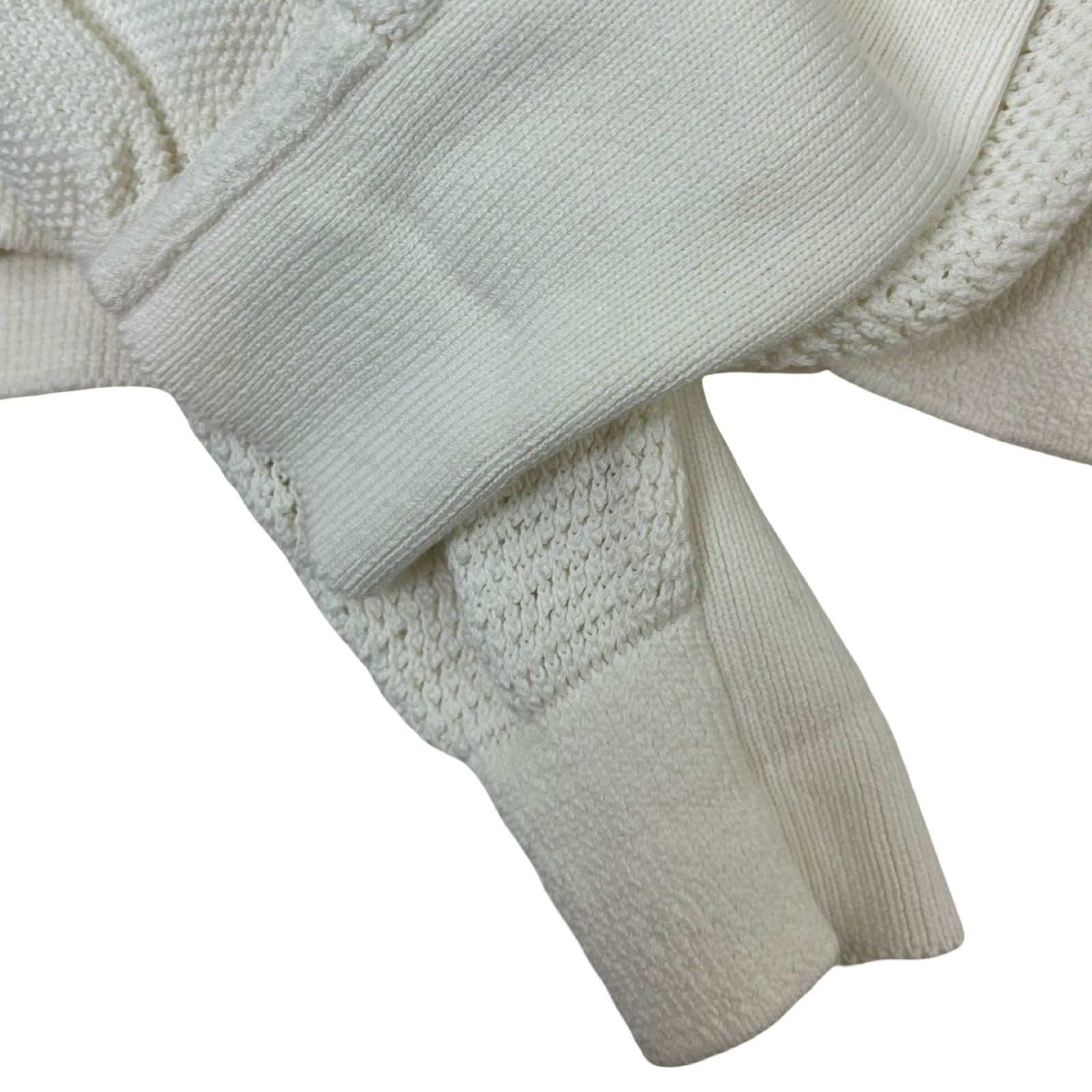 (W) Toga Pulla Open-Knit Paneled Crewneck Sweater