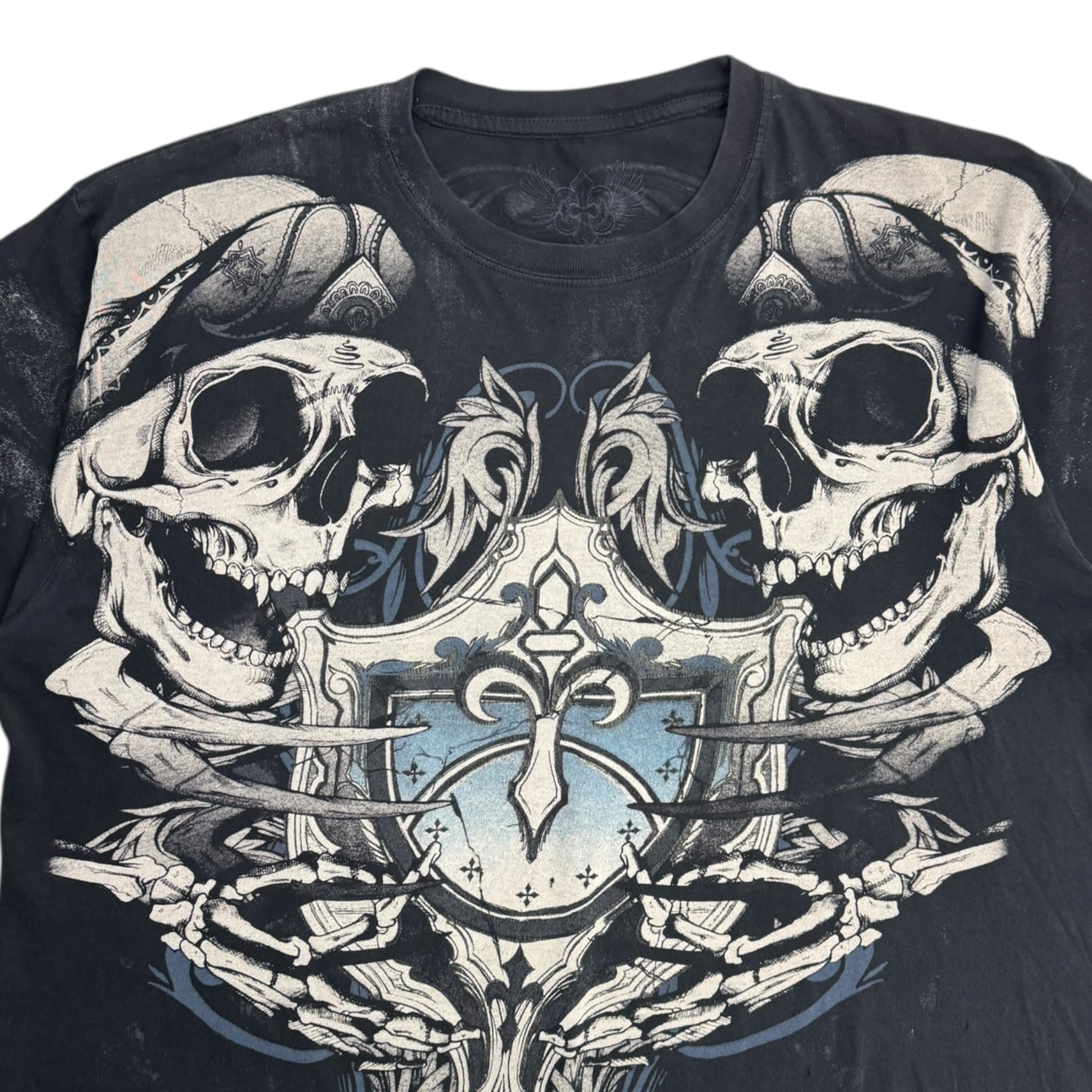 Y2K Xzavier Cyber Goth Skeleton T-Shirt