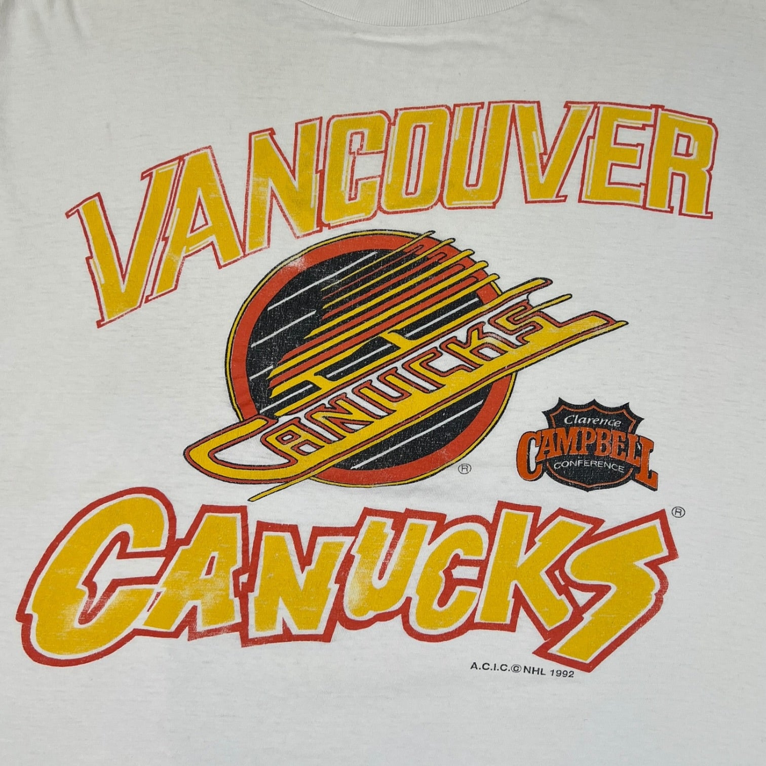 Vintage ‘92 Vancouver Canucks T-Shirt White