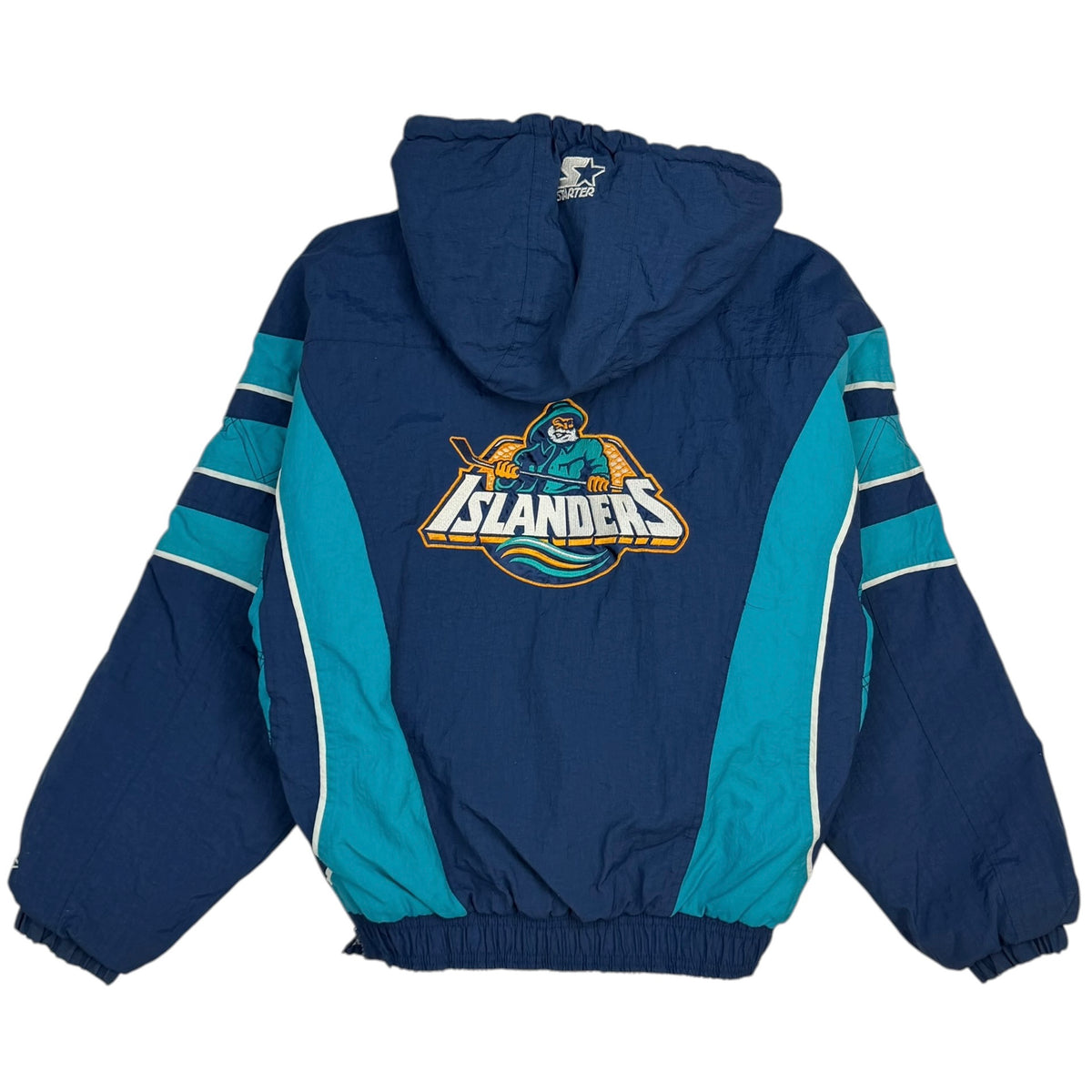 Vintage Youth Starter New York Islanders Quarter Zip Jacket Blue/Teal