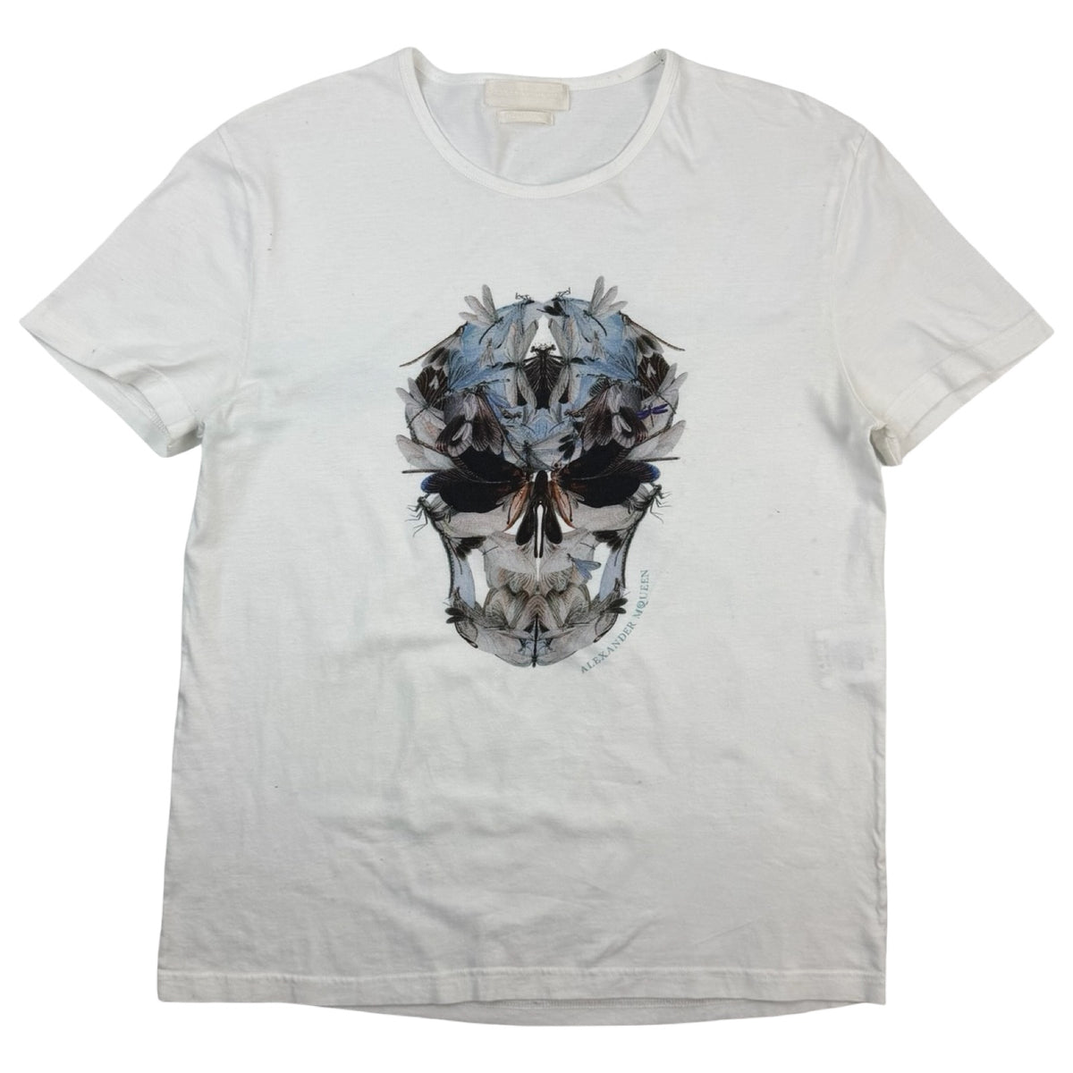 (W) Alexander McQueen Skull Print T-Shirt White