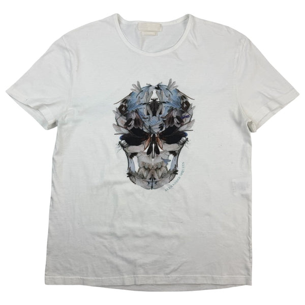 (W) Alexander McQueen Skull Print T-Shirt White