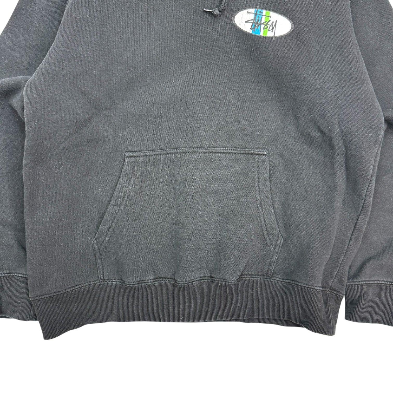 Stussy Two Bar Oval Hoodie Black