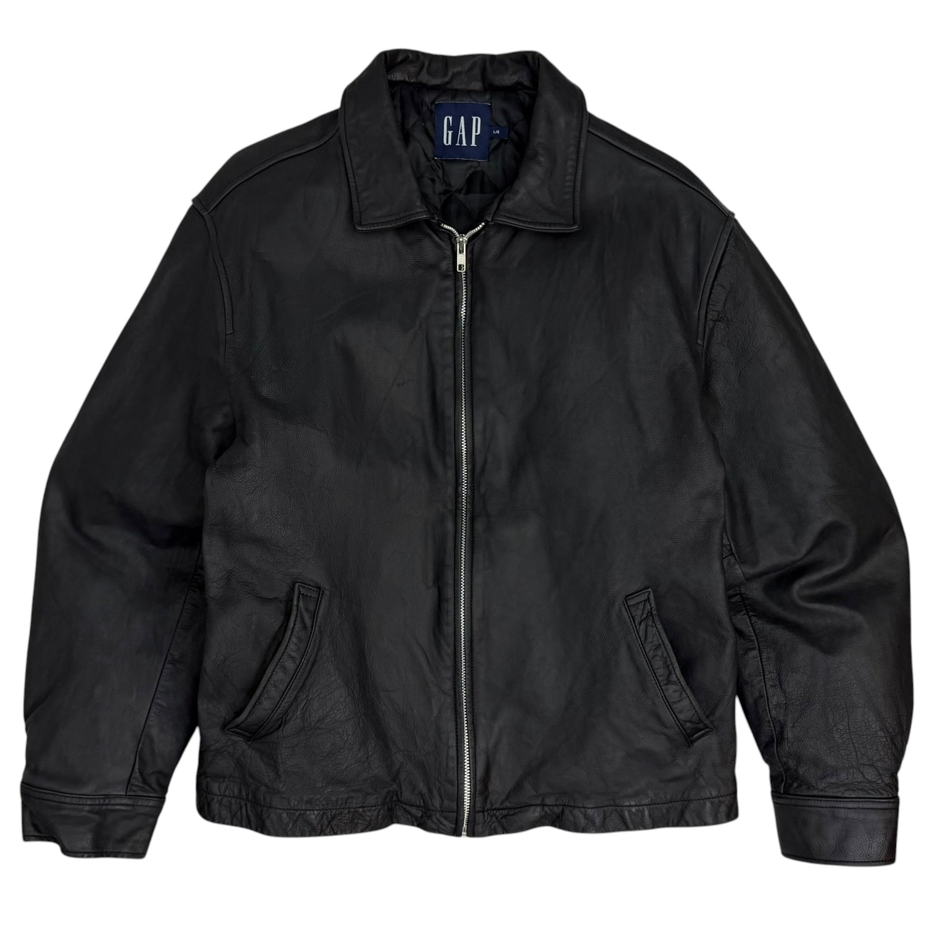 Vintage Gap Quilt Lined Leather Jacket