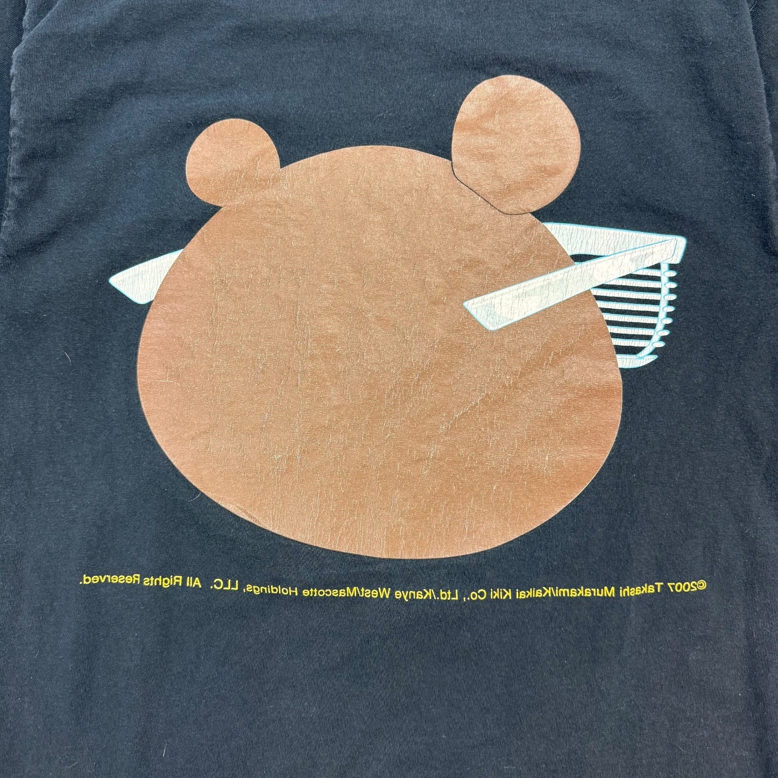 2007 Kanye West Takashi Murakami Glow in the Dark Tour Tee Black