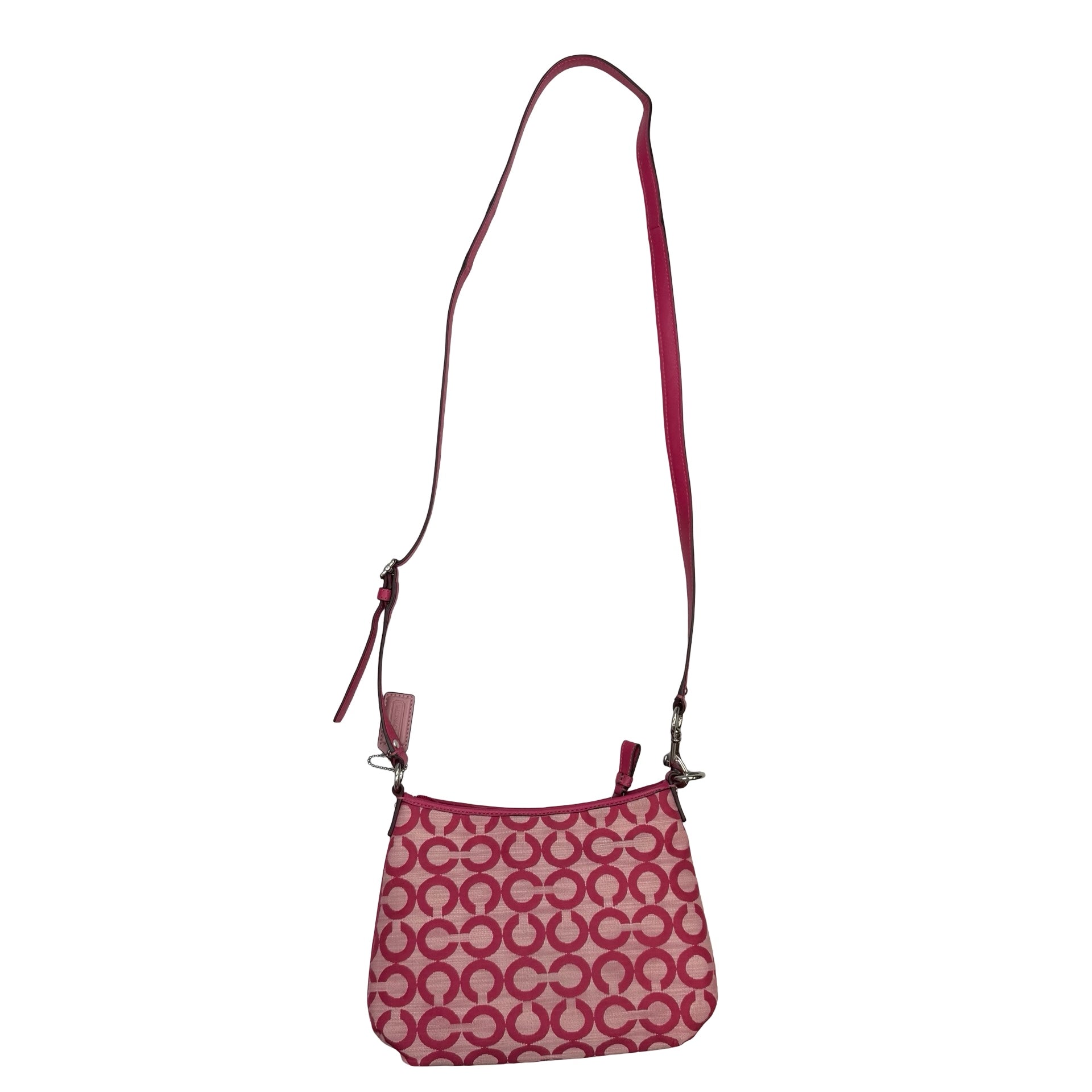 (W) Coach Madison Signature Op Art Small Crossbody Slingbag Pink