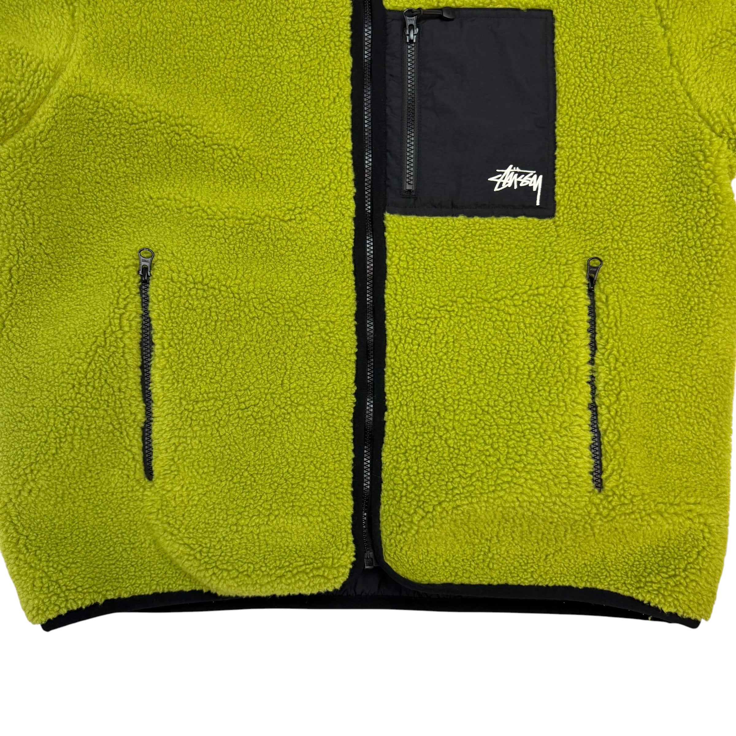Stussy Sherpa Reversible Jacket Moss Green