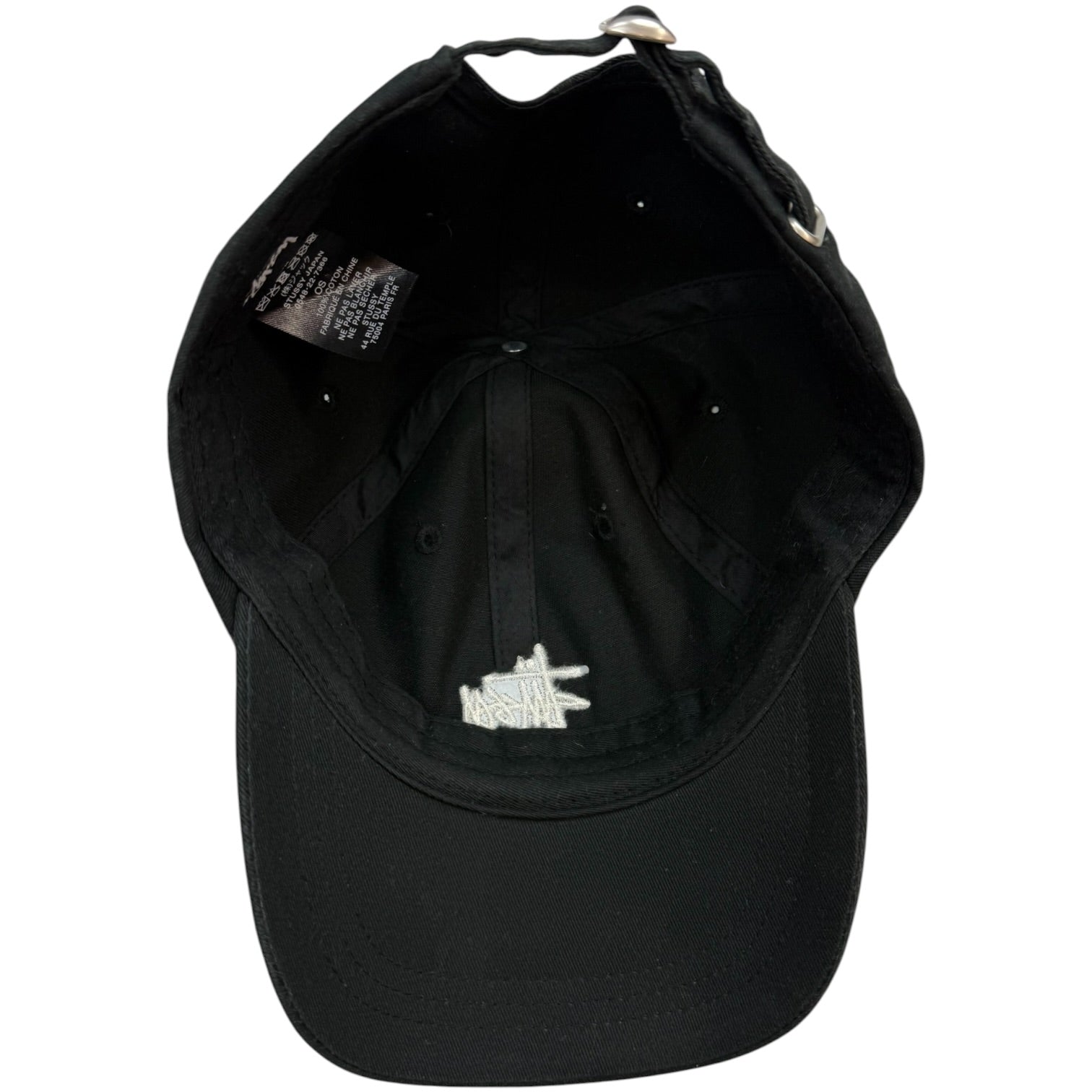 Stussy Stock Logo Strapback Hat Black