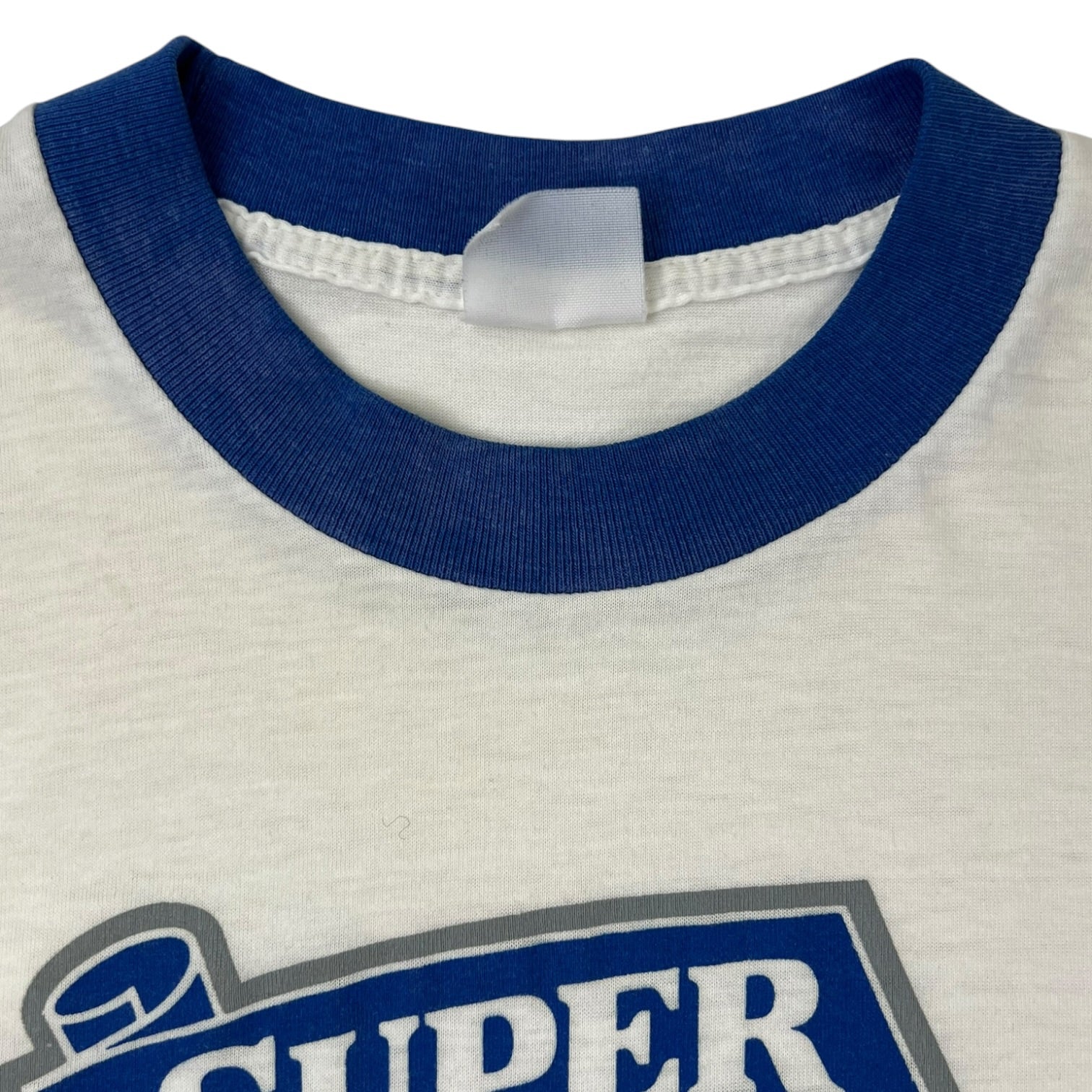 Vintage 1989 Super Bowl XXIV Ringer T-Shirt White