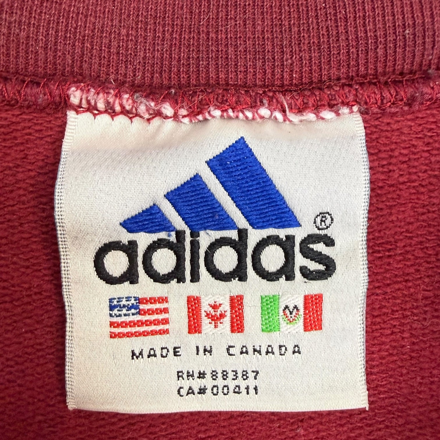 Vintage Adidas Crewneck Maroon