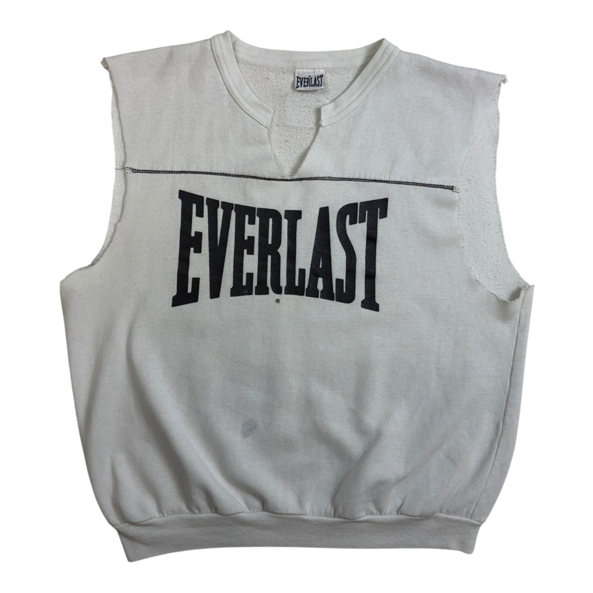 Vintage Everlast Cut-Off Sleeveless Sweatshirt White