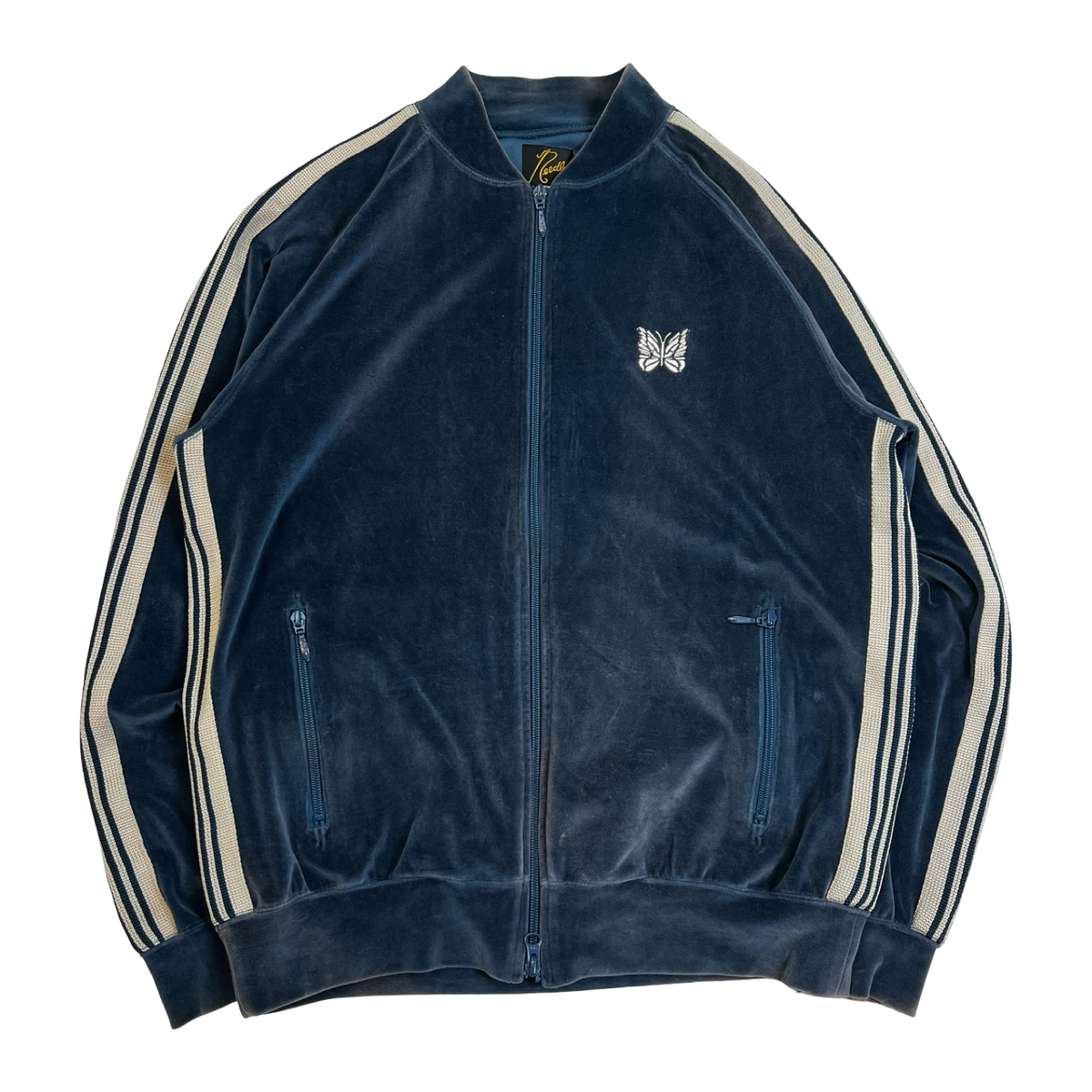 Needles Rib Collar Track Jacket Navy Velour