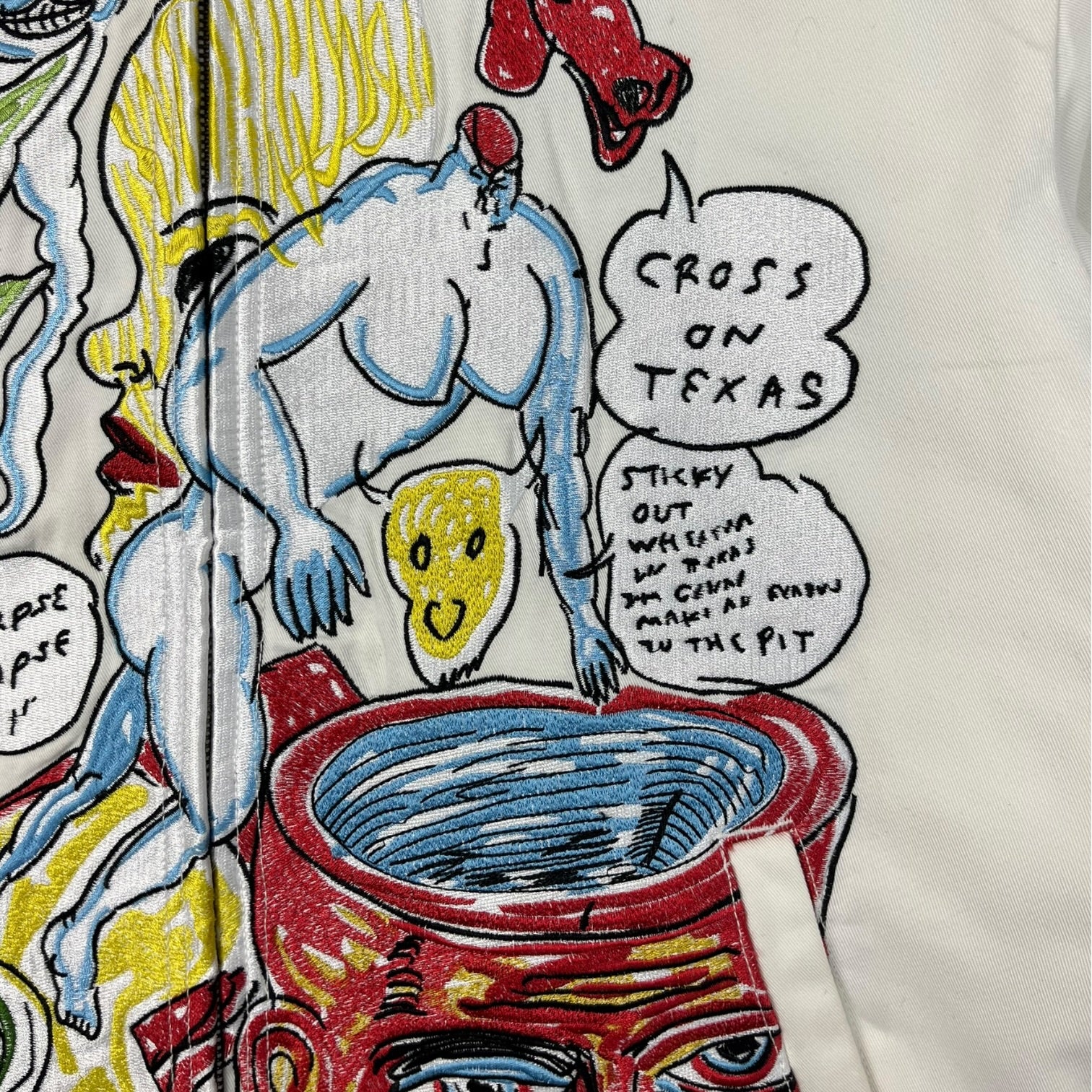 Supreme Daniel Johnston Embroidered Work Jacket White