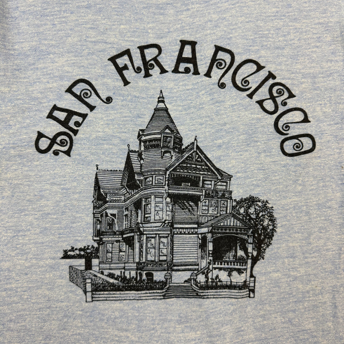 Vintage San Francisco Ringer Tee Heather Blue