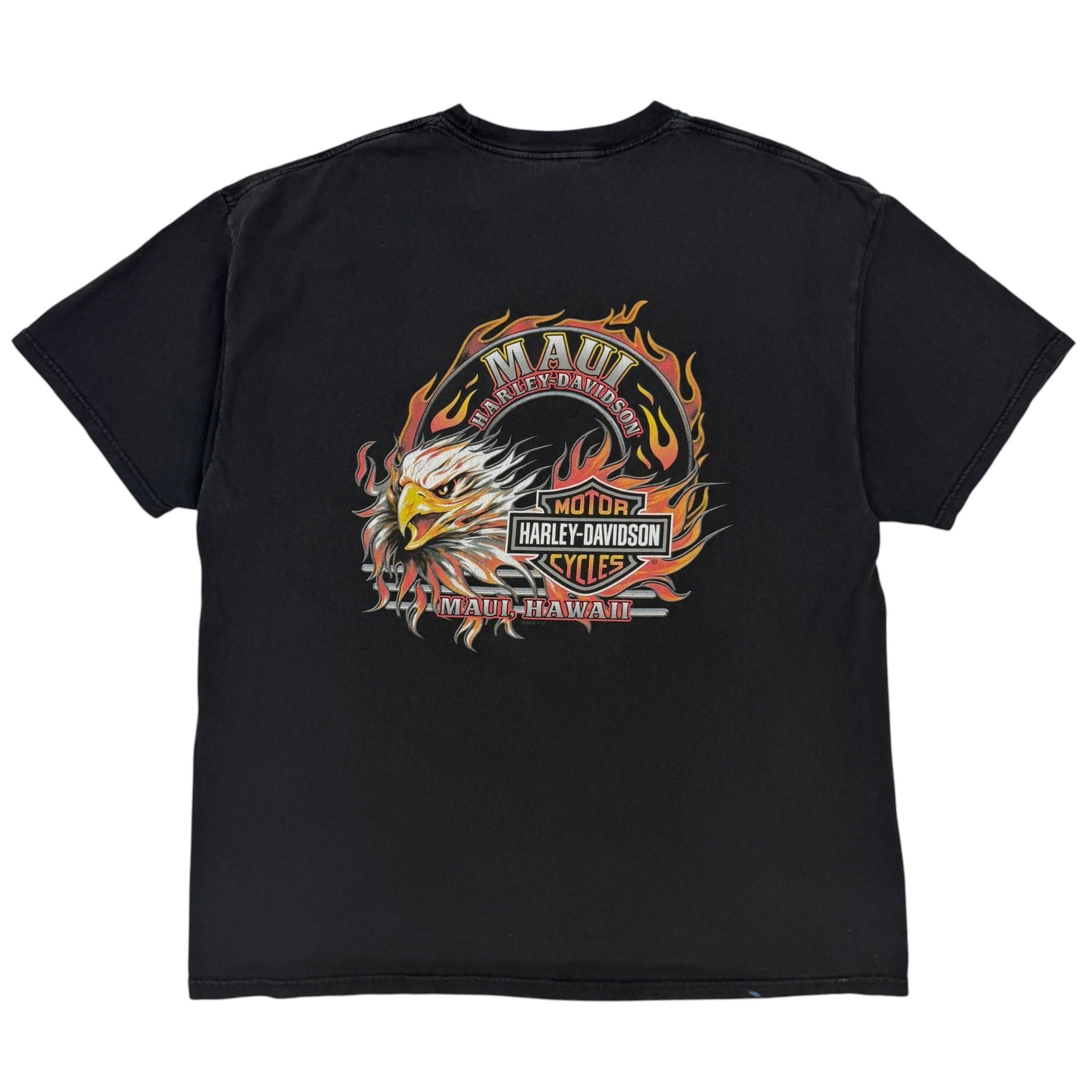 2008 Harley Davidson Maui Flame Tee Black